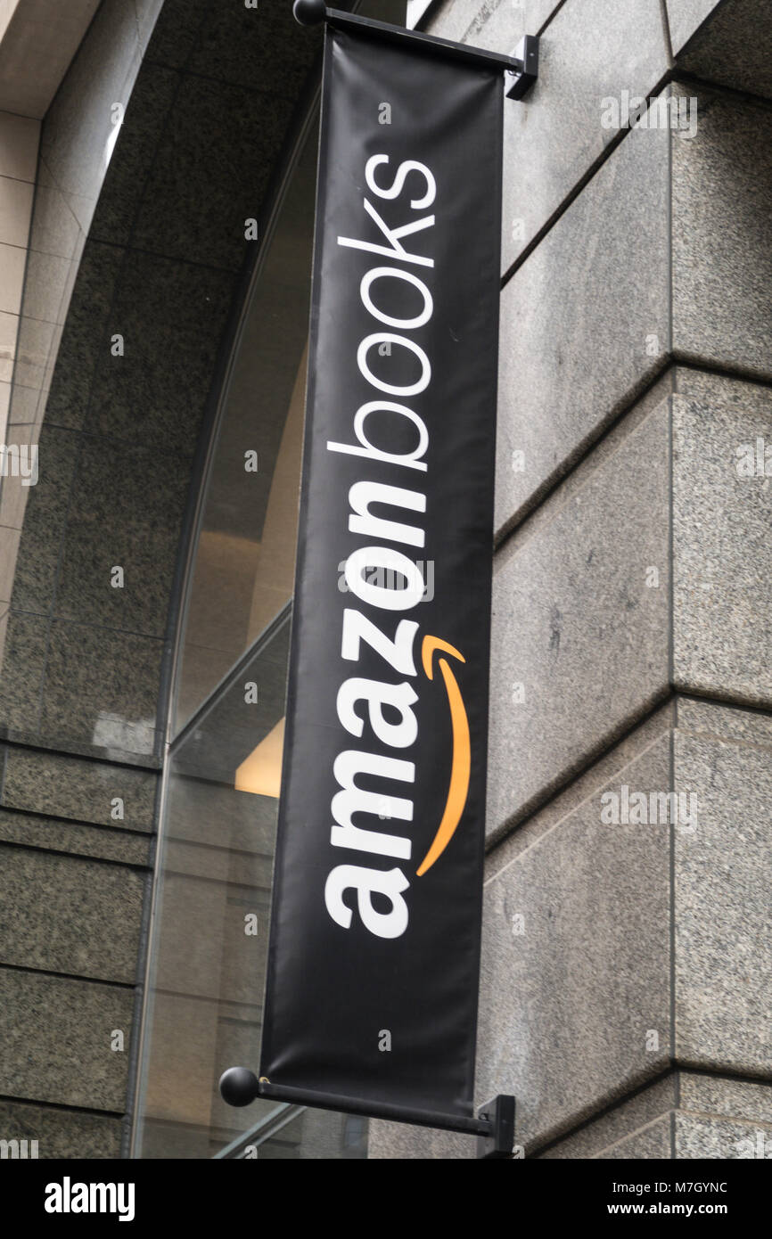 AmazonBooks su W. 34th Street, New York, Stati Uniti d'America Foto Stock