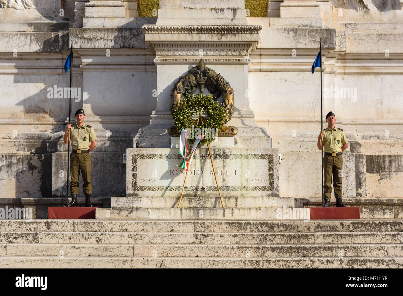 La tomba del Soldato Sconosciuto, Altare della Patria, Roma, Italia Foto Stock
