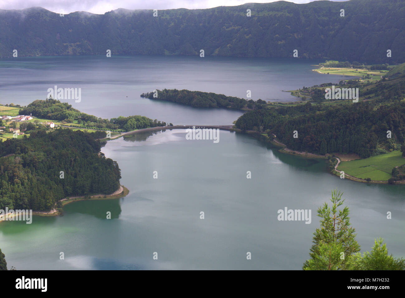 Caldeira das Sete Cidades, Isola di Sao Miguel, Azzorre, Portogallo Foto Stock
