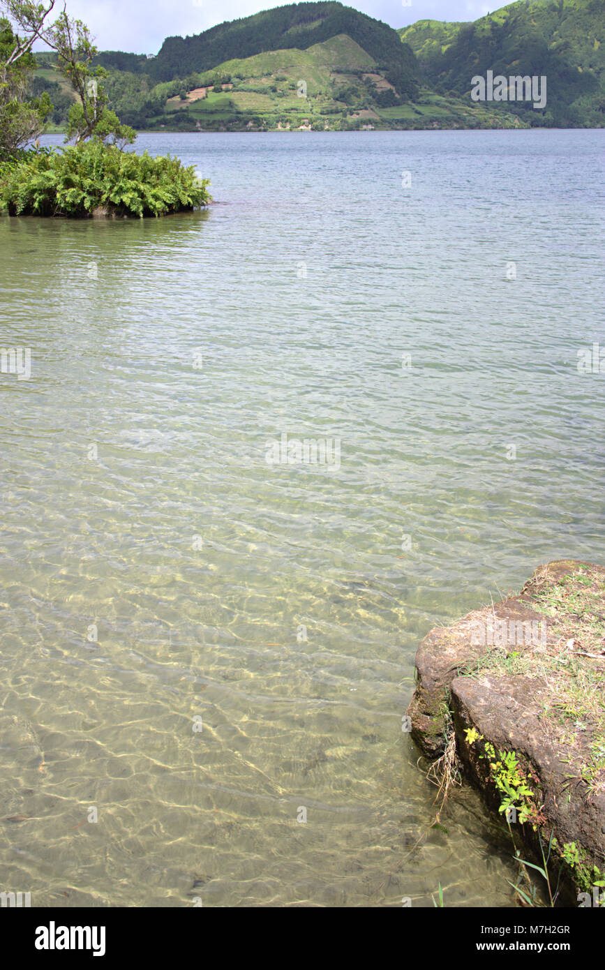 Caldeira das Sete Cidades, Isola di Sao Miguel, Azzorre, Portogallo Foto Stock