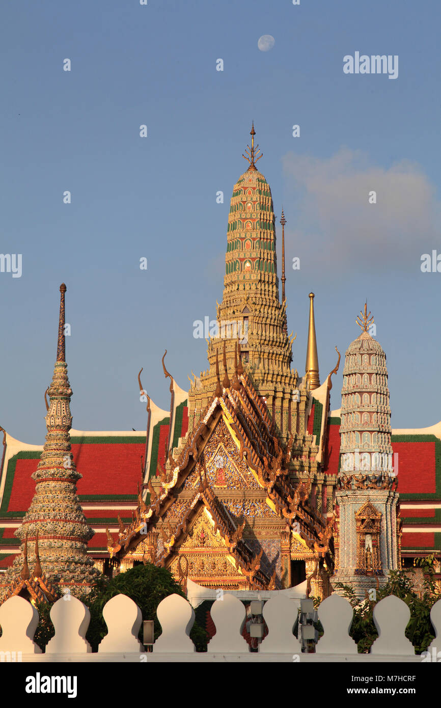 Thailandia, Bangkok, il Tempio del Buddha di Smeraldo, Wat Phra Kaew, Foto Stock