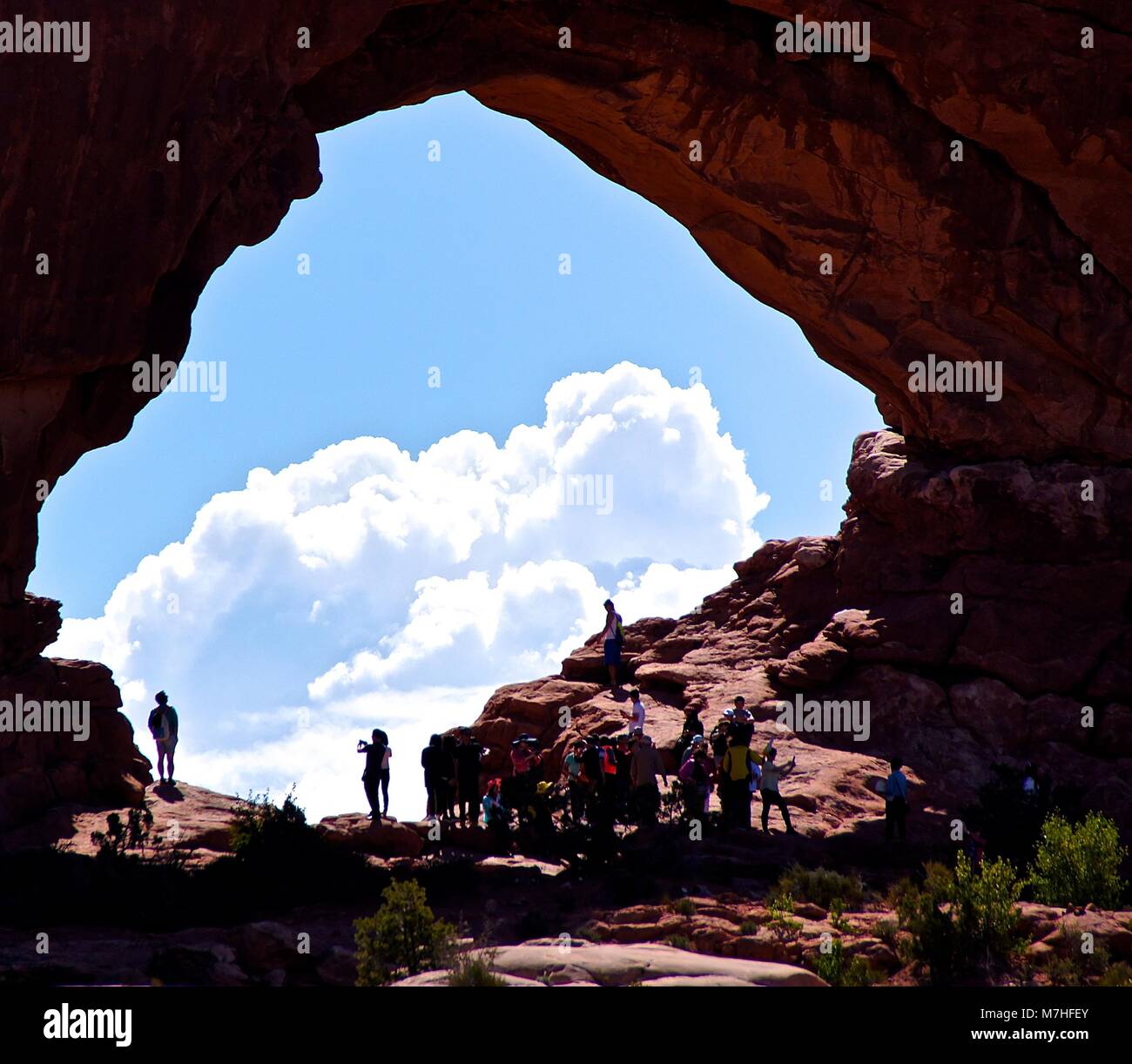 Carreggiata Arch nel Parco Nazionale Arches Foto Stock