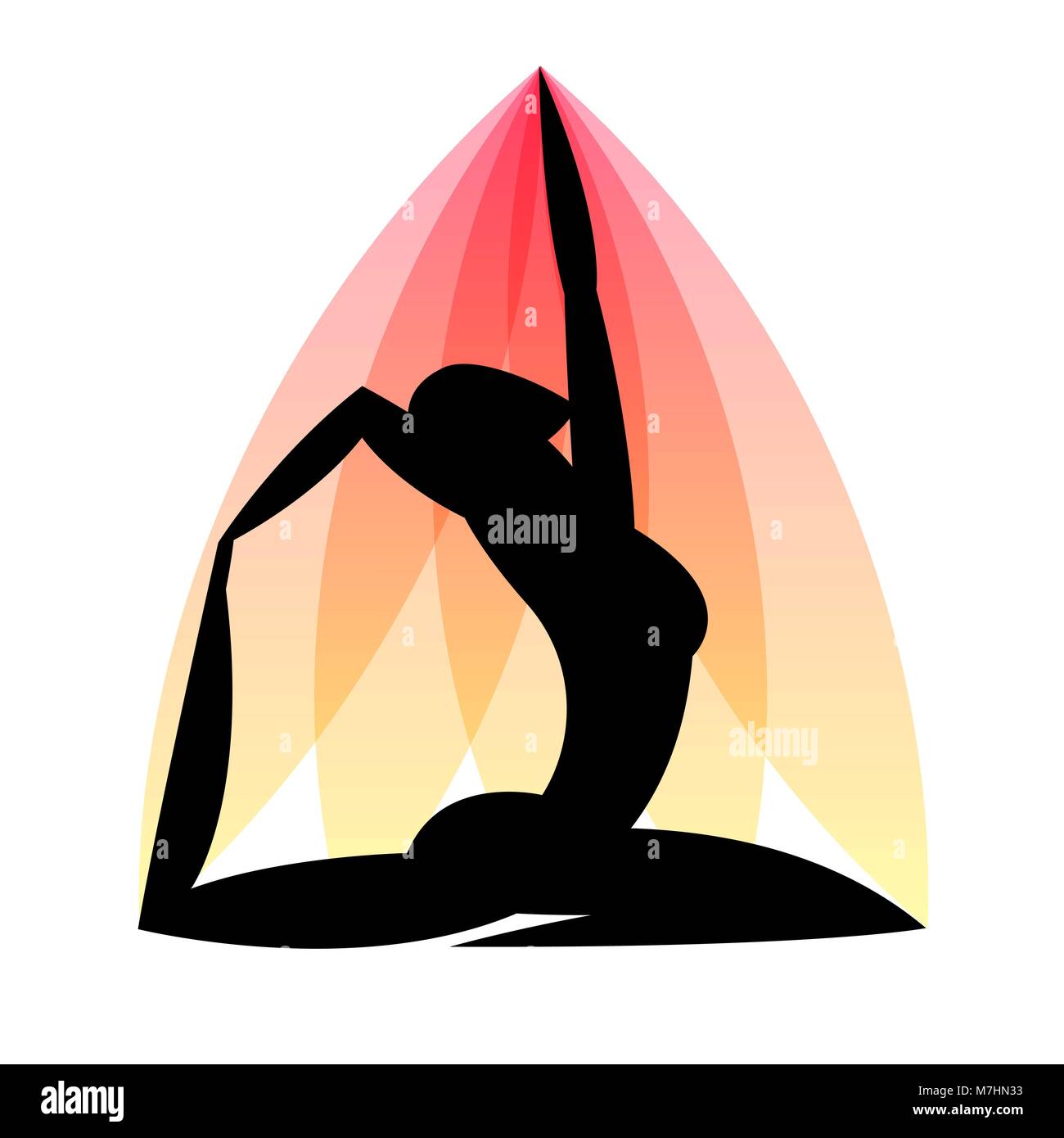 Emblema Di Yoga Di Astratta Stilizzata In Persona Sport Concept Per La Pubblicita E Il Branding Illustrazione Immagine E Vettoriale Alamy