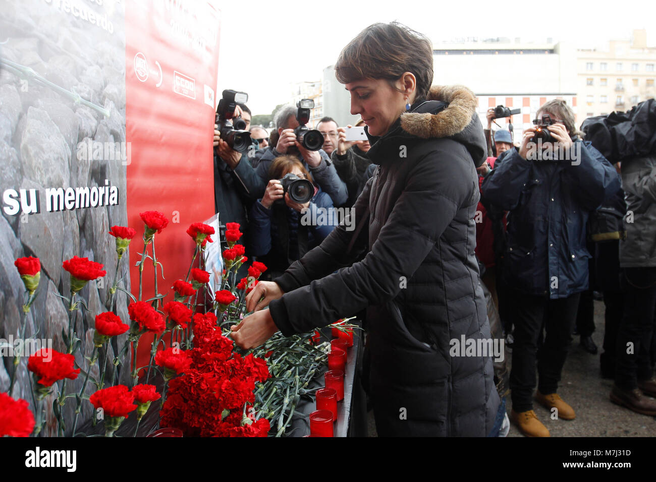 Madrid, Spagna. 11 marzo, 2018. durante un omaggio alla memoria delle vittime dell'attentato del 11-M 2004, presso la stazione ferroviaria di Atocha domenica 11 marzo 2018. Credito: Gtres Información más Comuniación on line, S.L./Alamy Live News Foto Stock