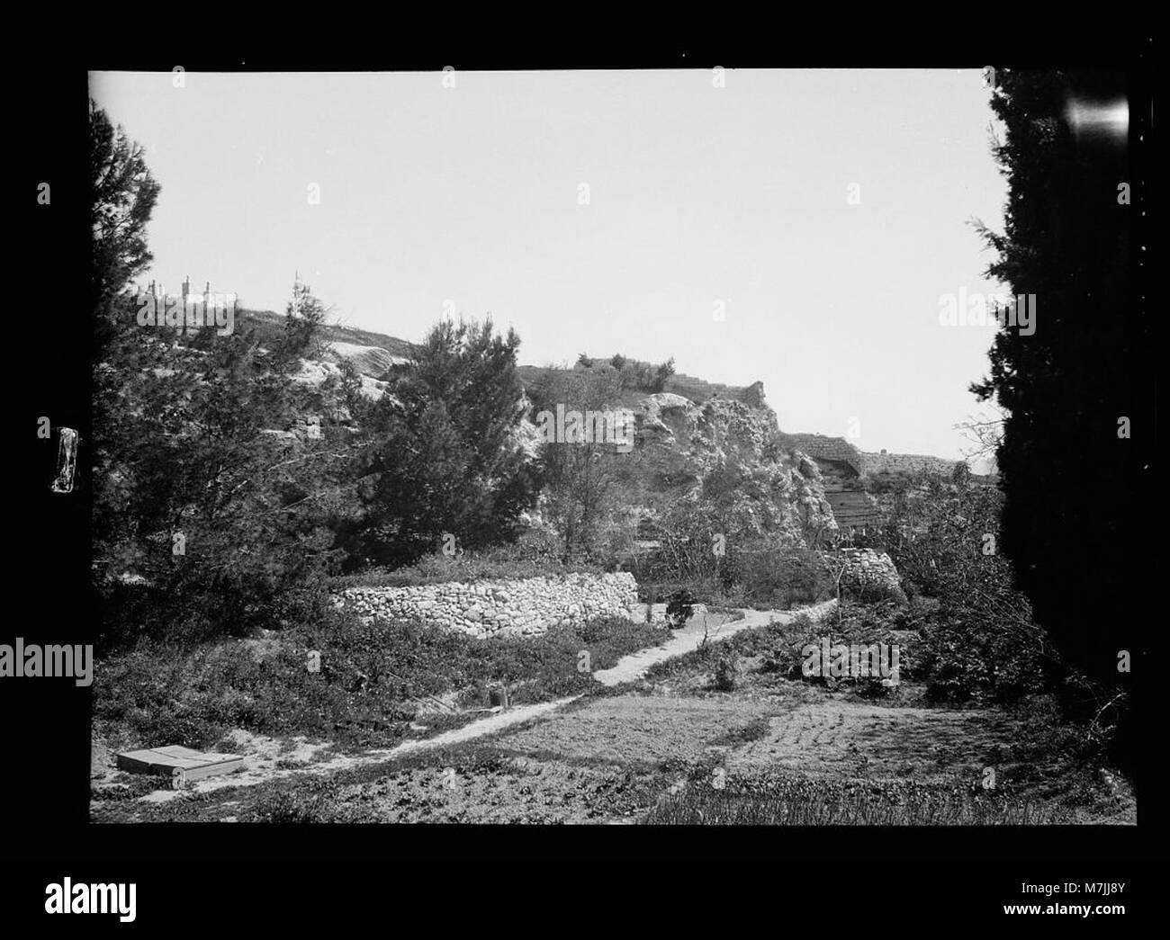 La Tomba Giardino e il Calvario di Gordon, due importanti siti religiosi di Gerusalemme, noti per il loro significato storico e spirituale. Foto Stock