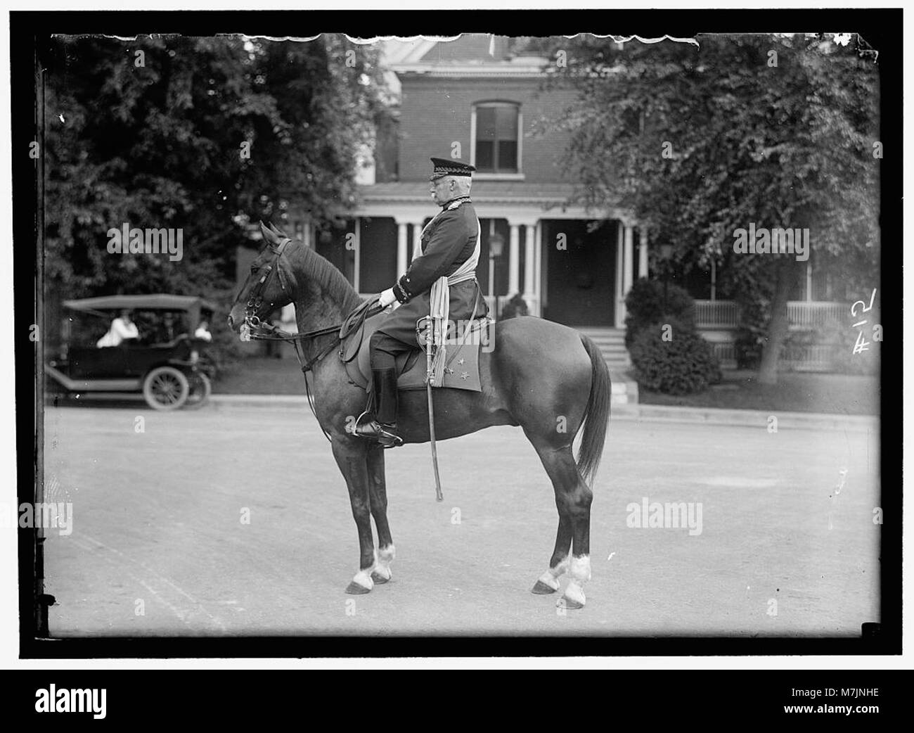 Ritratto del maggiore generale Hugh L. Scott, capo di stato maggiore dell'esercito degli Stati Uniti, che mostra la sua carriera militare e la sua leadership. Foto Stock