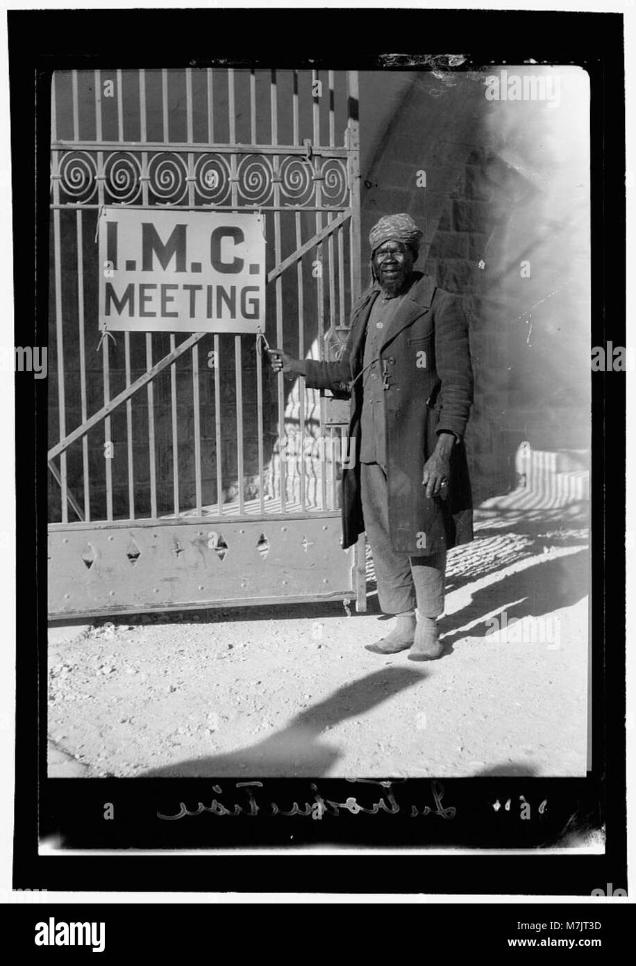 Gli eventi della Palestina. Internazionale Conferenza Missionaria a Olivet. Ingresso al La I.M.C. luogo di incontro. A Augusta Victoria Stiftung su Olivet matpc LOC.15701 Foto Stock