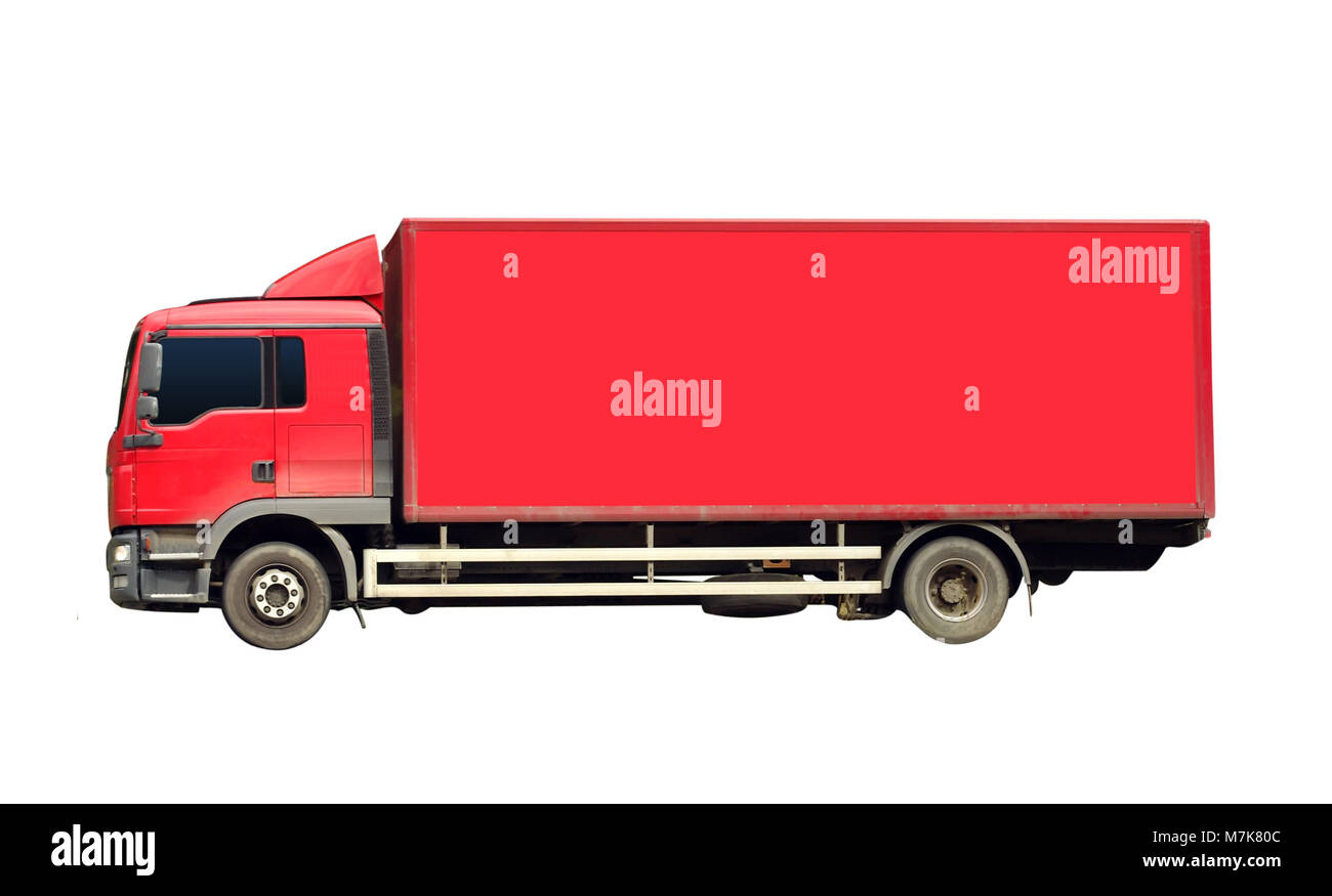 Generico red Carrello per il trasporto isolati su sfondo bianco Foto Stock