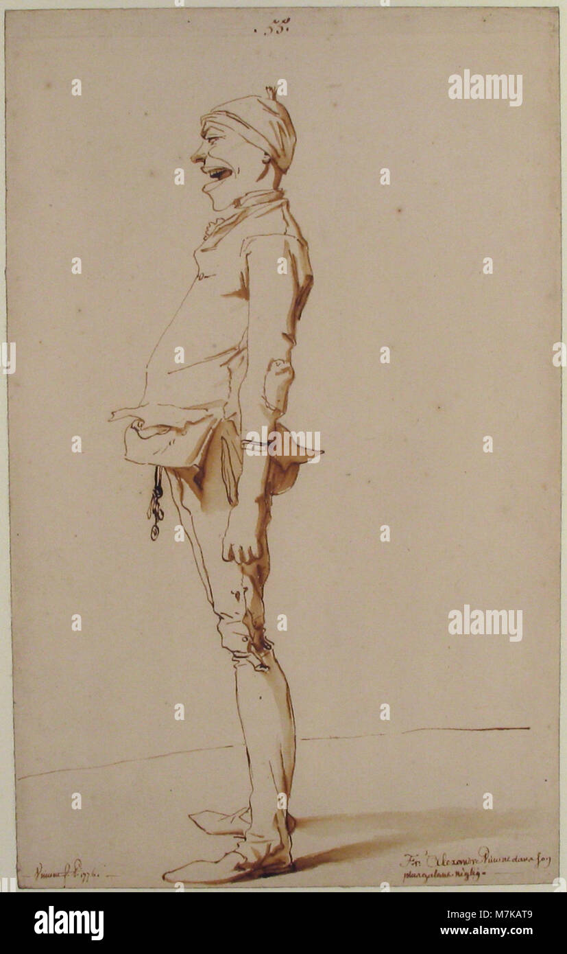 Un disegno caricaturale raffigurante il fratello minore dell'artista, Marie-Alexandre-Francois, che mette in evidenza l'esagerazione facciale espressiva e il tono umoristico. L'opera appartiene alla collezione del Metropolitan Museum of Art e riflette lo stile caricaturale del XIX secolo. Foto Stock