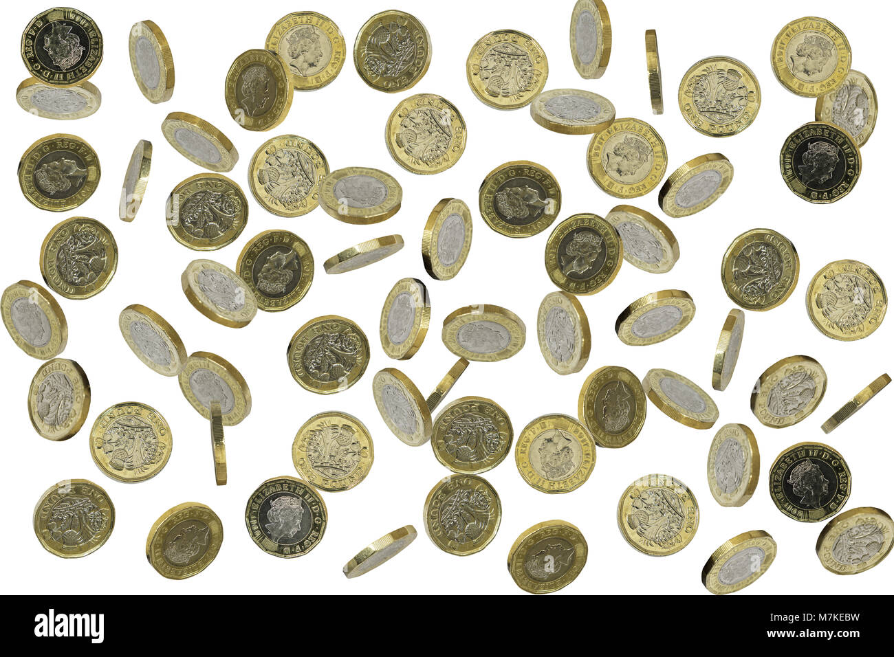 Concetto di immagine del British pound / valuta la caduta Foto Stock