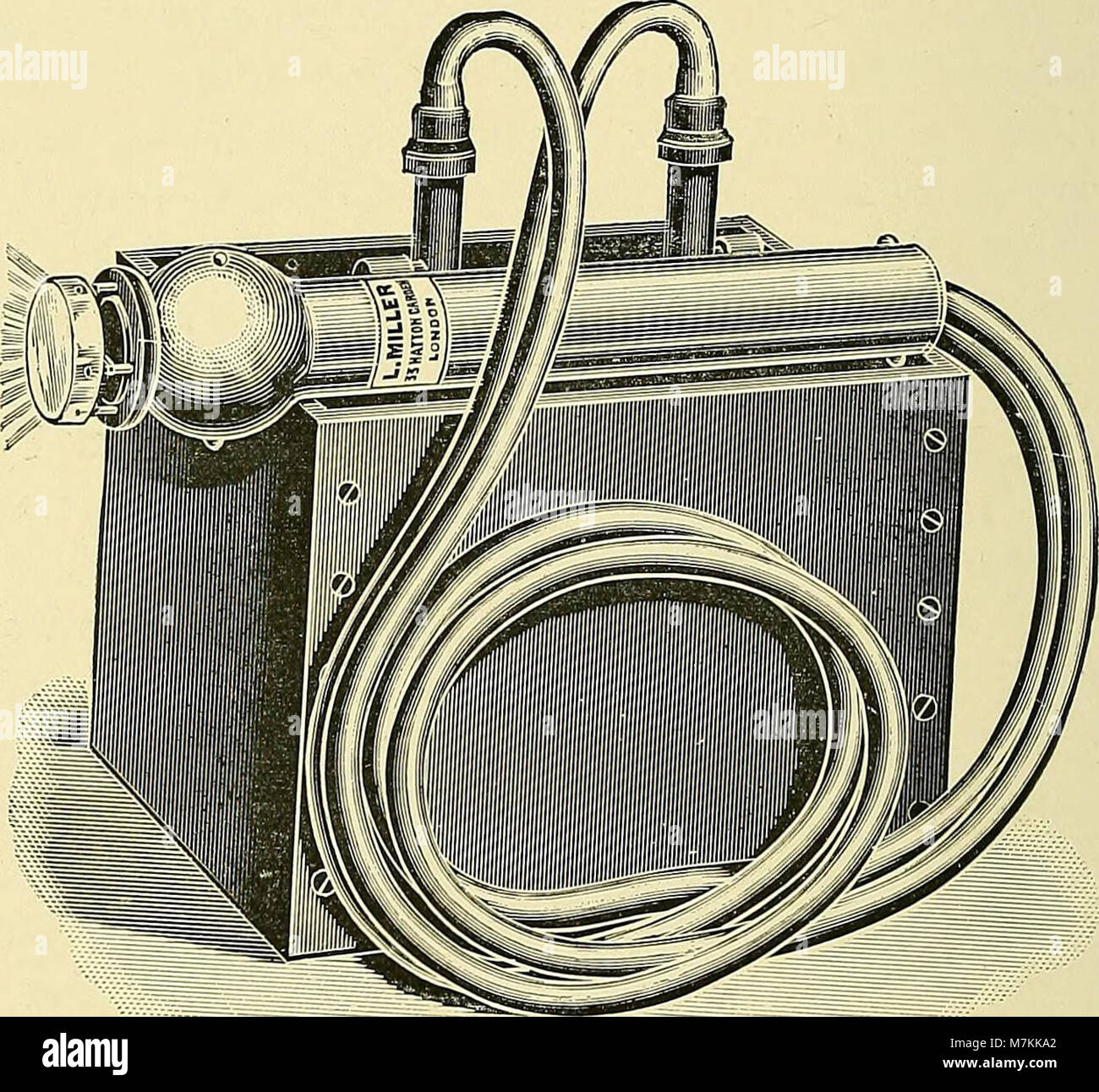 Un manuale medico del 1902 che descrive l'uso di elettricità, raggi X (raggi Röntgen) e luce Finsen nella pratica medica. Delinea i primi metodi di elettroterapia e fototerapia utilizzati nella diagnosi e nel trattamento. Foto Stock