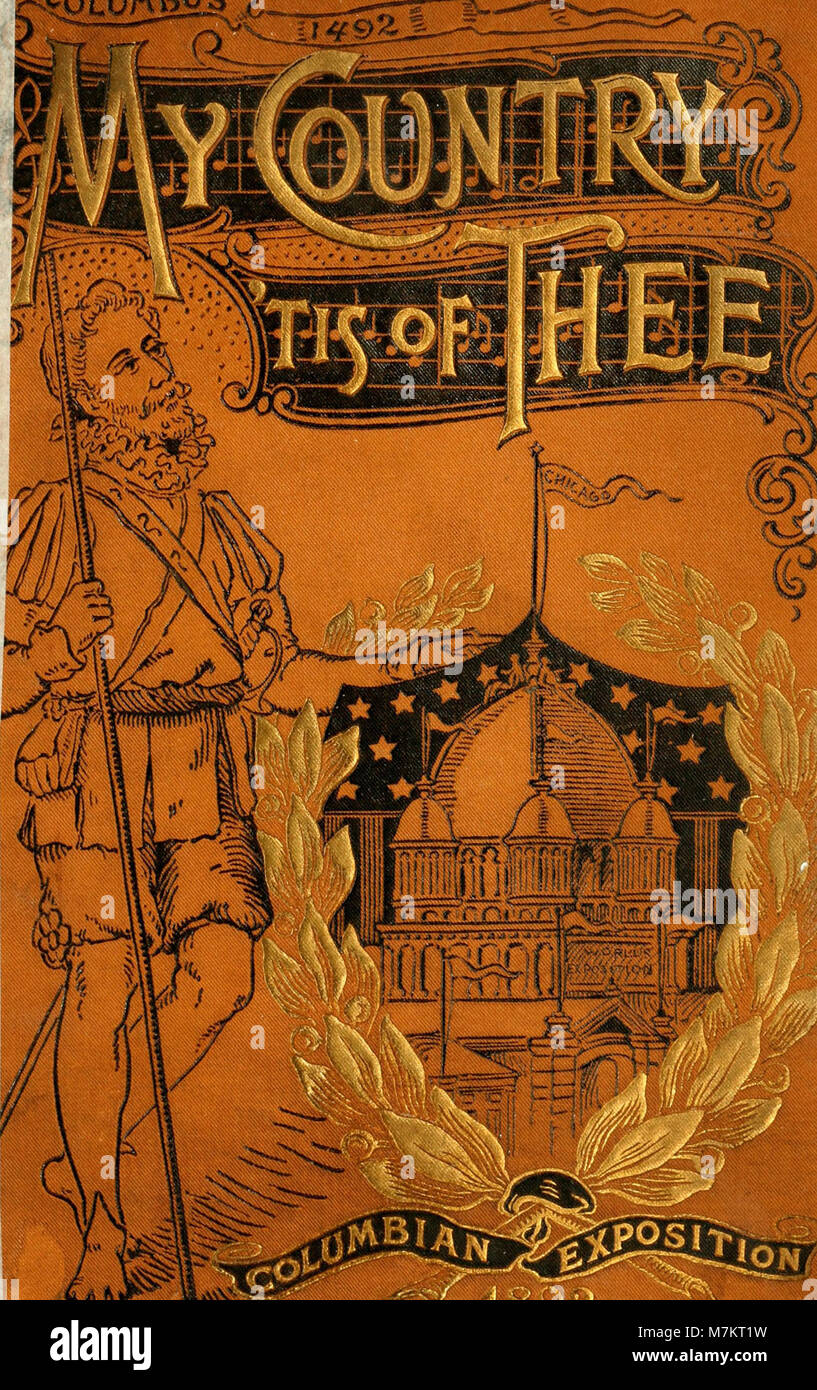 Una riflessione filosofica del 1892 sulla storia, il progresso e il futuro degli Stati Uniti, presentata durante la Columbian Exhibition, evidenziando lo sviluppo culturale, politico e industriale della nazione. Foto Stock