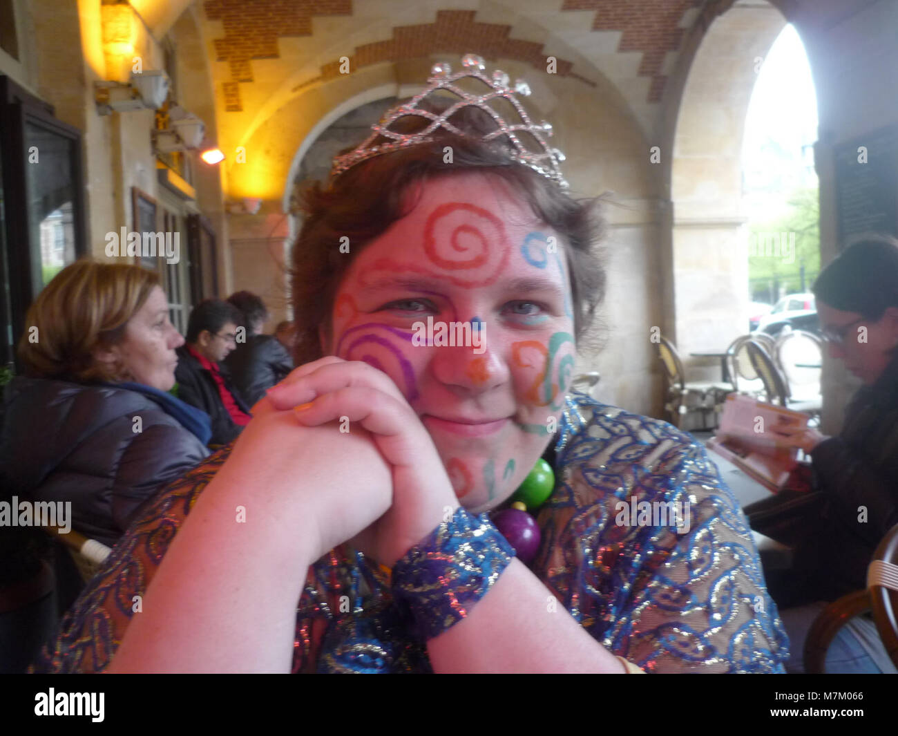 Carnaval des Femmes 2011 - Alexandra Bristiel juste après la fin de la fête Foto Stock