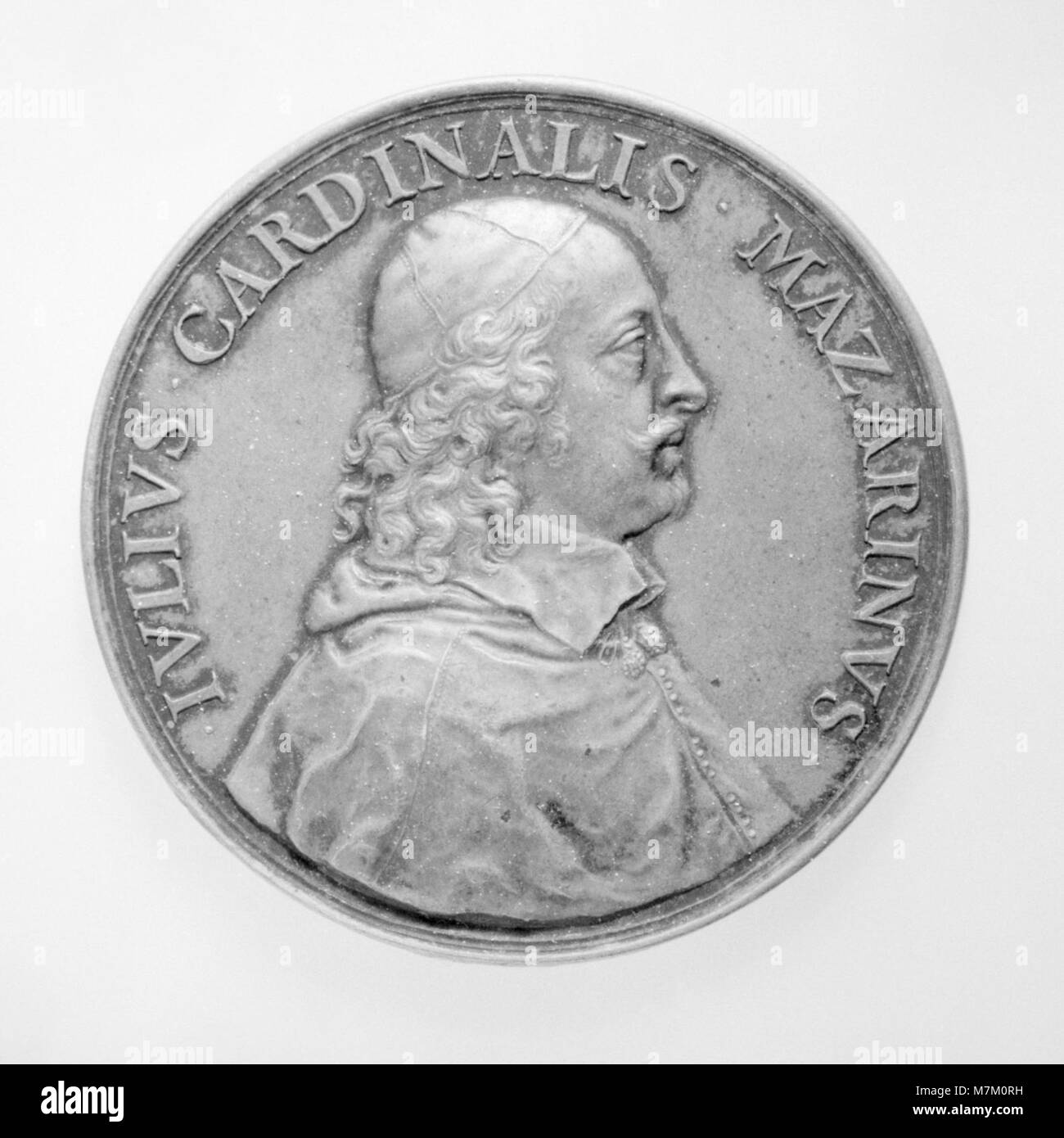 Ritratto del cardinale Mazzarino (1602–1661), uno statista e cardinale francese del XVII secolo noto per la sua influenza politica durante il regno di Luigi XIV Foto Stock