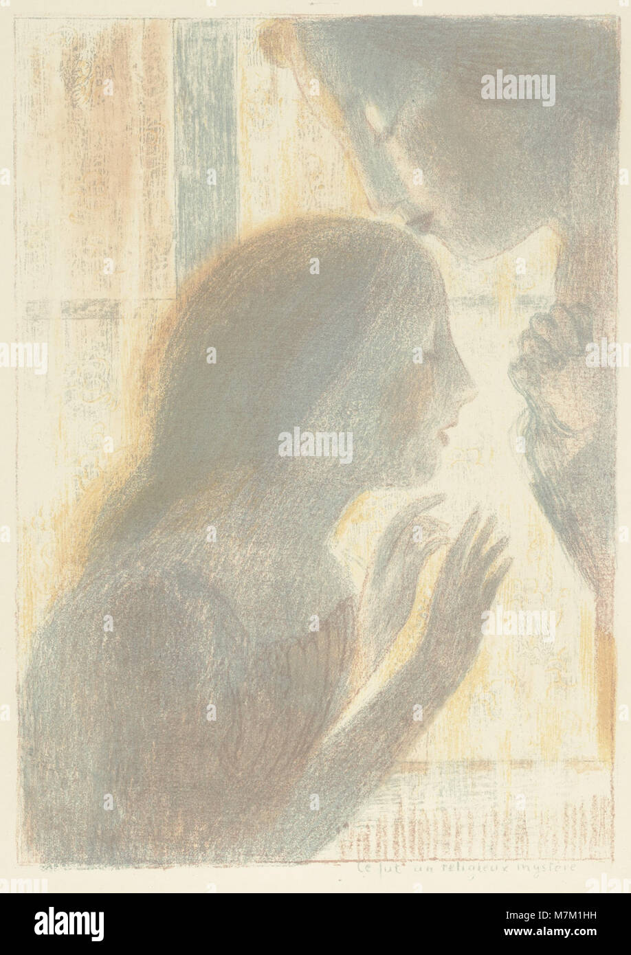 Un'opera d'arte dell'album Amours, intitolata CE fut un religieux mystère, raffigurante un tema religioso e mistico. Il pezzo fa parte della collezione del Metropolitan Museum of Art, che rappresenta l'arte spirituale del XIX secolo. Foto Stock