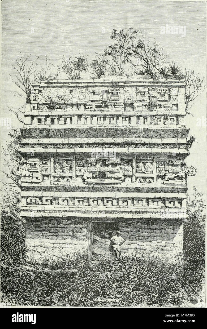 La pubblicazione del 1884 América pintoresca presenta resoconti di viaggio e illustrazioni che raffigurano i paesaggi, i popoli e le culture delle Americhe durante il XIX secolo, riflettendo la letteratura esplorativa dell'epoca. Foto Stock