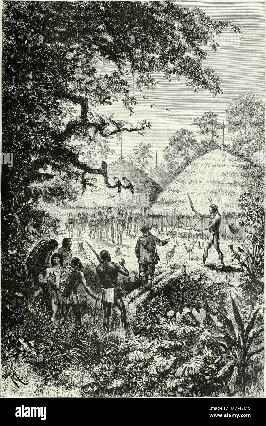 Questo volume di viaggio in lingua spagnola del 1884 “América Pintoresca; descripción de viajes al Nuevo continente por los más modernos exploradores” presenta resoconti narrativi e illustrati di viaggi nelle Americhe da parte di esploratori della fine del XIX secolo. Iberlibro (ES)+1 Foto Stock