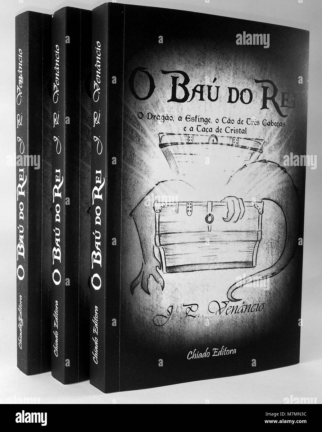 Copertina di "o Baú do Rei", una pubblicazione o un documento in lingua portoghese che mostra il significato culturale o storico regionale attraverso il suo design e il suo titolo. Foto Stock