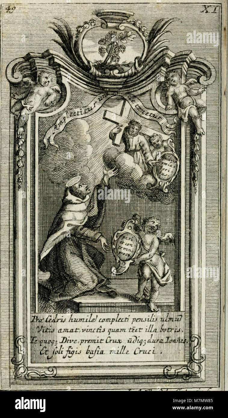 Un apparato creato per onorare l'ordine carmelitano e la Vergine Maria, commemorando la canonizzazione di Santa Teresa di Gesù in Vaticano, che riflette un significativo patrimonio religioso e culturale. Foto Stock