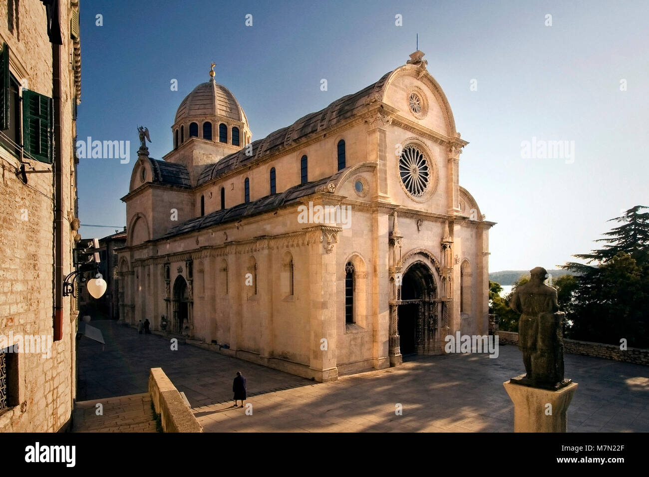 La Cattedrale di San Giacomo (Sv. Jakov) in Sibenik è il più importante monumento architettonico del Rinascimento in Croazia. La Cattedrale è stata su th Foto Stock