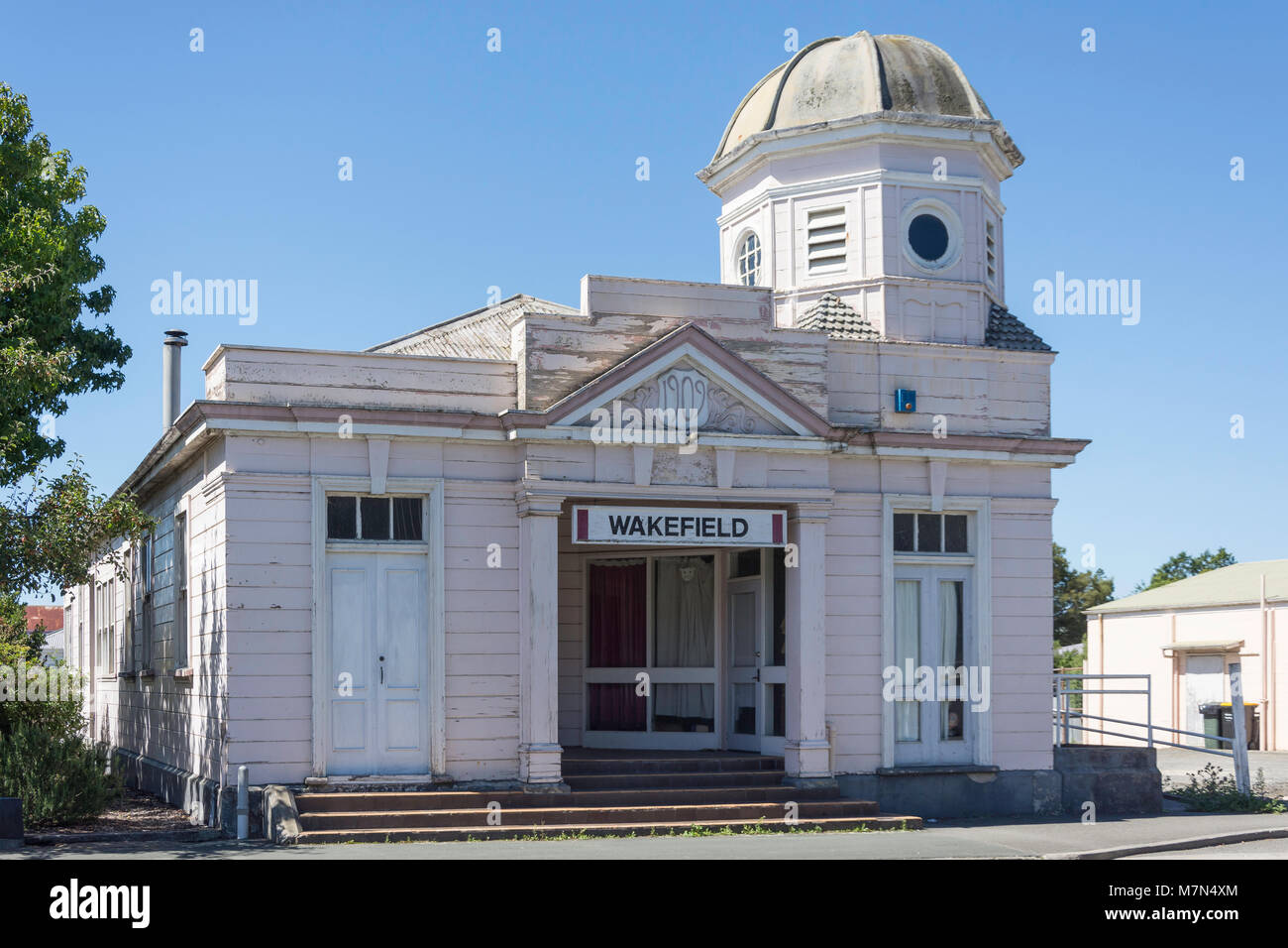 Ex ufficio postale edificio, Edward Street, Wakefield, Tasman District, Nuova Zelanda Foto Stock