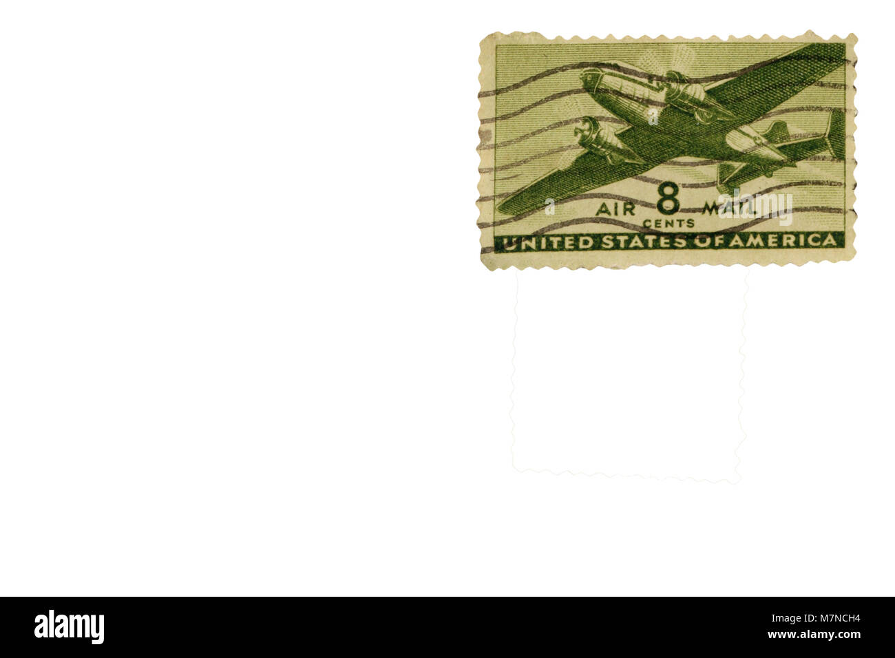 Un isolato di affrancatura postale USA airmail timbro Foto Stock Un isolato di affrancatura postale USA airmail timbro Foto Stock
