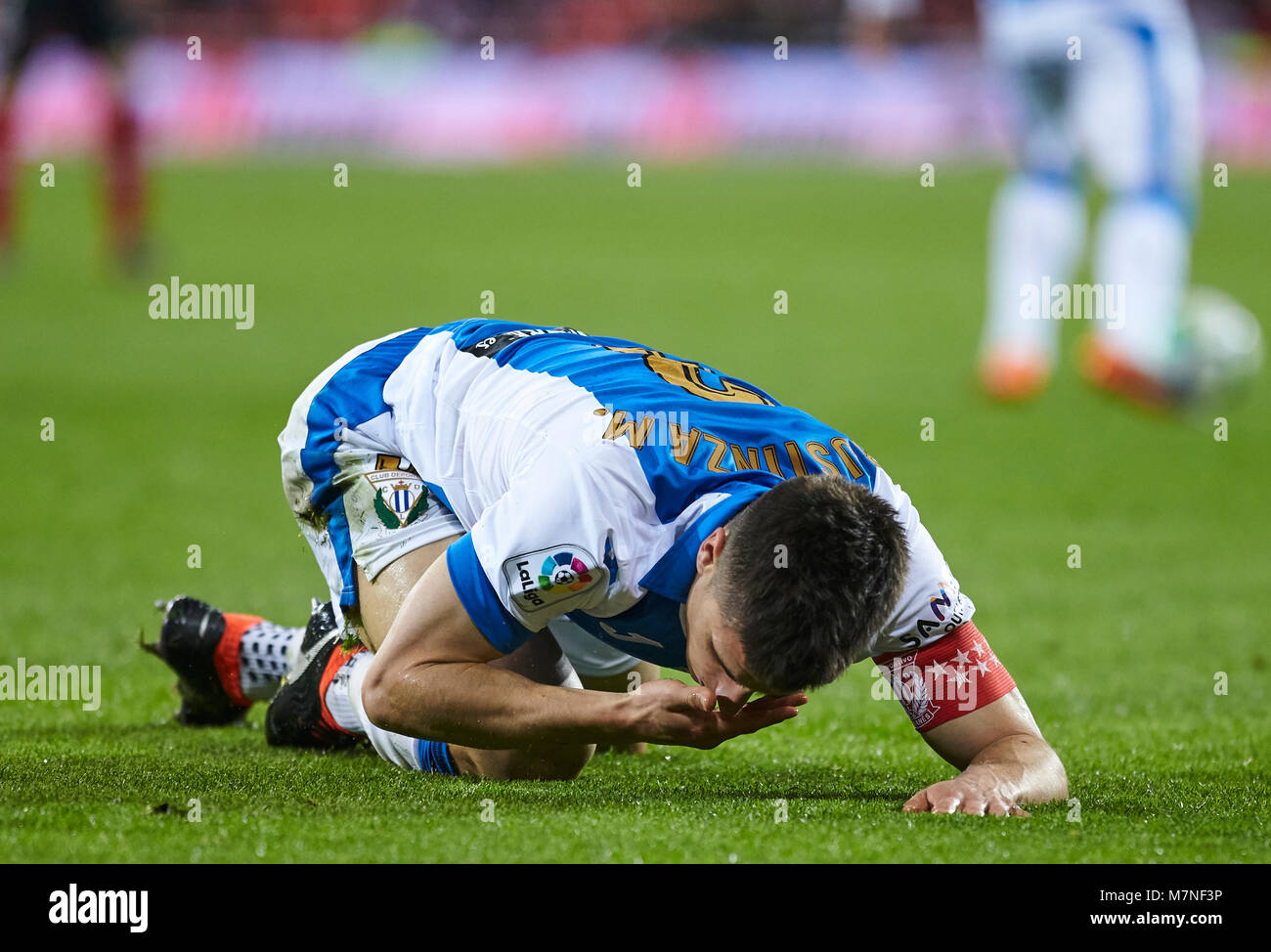 (20) Joseba Zaldua durante lo spagnolo La Liga partita di calcio tra Athletic Club Bilbao e c.d. Leganes a stadio di San Mames, a Bilbao, Spagna settentrionale, Domenica, Marzo, 11, 2018. Credito: Gtres Información más Comuniación on line, S.L./Alamy Live News Foto Stock (20) Joseba Zaldua durante lo spagnolo La Liga partita di calcio tra Athletic Club Bilbao e c.d. Leganes a stadio di San Mames, a Bilbao, Spagna settentrionale, Domenica, Marzo, 11, 2018. Credito: Gtres Información más Comuniación on line, S.L./Alamy Live News Foto Stock