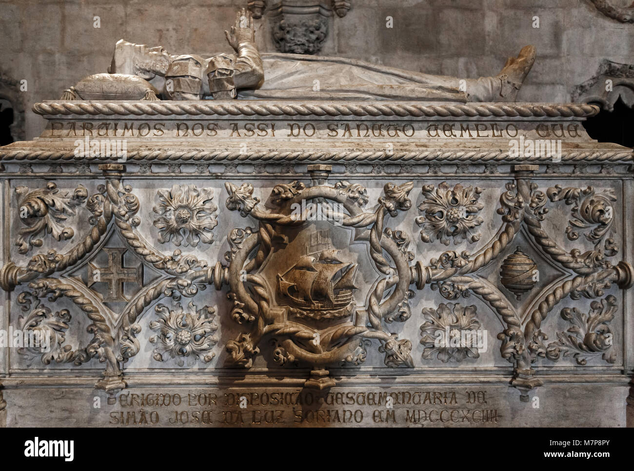 Vasco da Gama tomba o di grave nel monastero di San Geronimo a Lisbona,  Portogallo Foto stock - Alamy