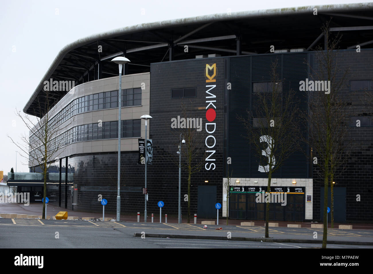 Viste generali di Milton Keynes Football Stadium, MK Dons, UK. Foto Stock