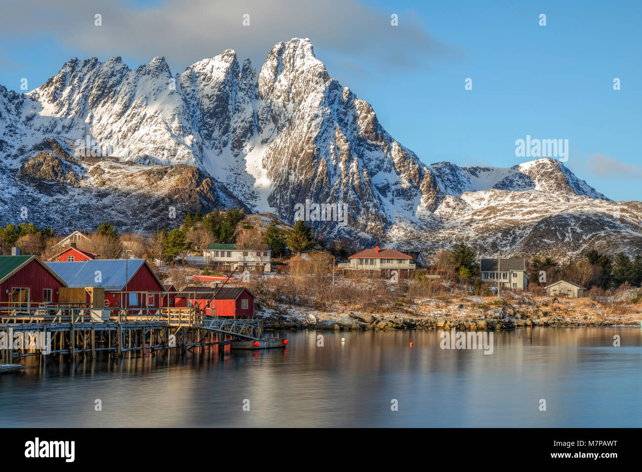 Ballstad, Leknes, Lofoten; Norvegia; Europa; Foto Stock