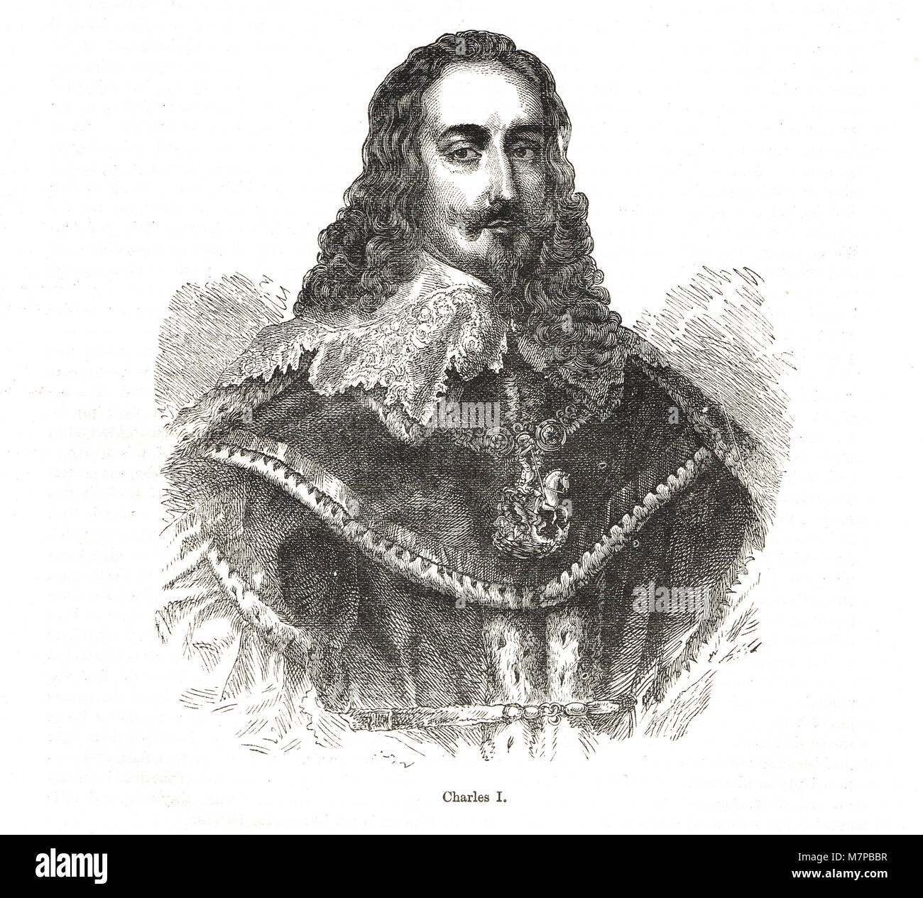 Il re Carlo I d'Inghilterra (1600-1649) aveva regnato 1625-1649 Foto Stock