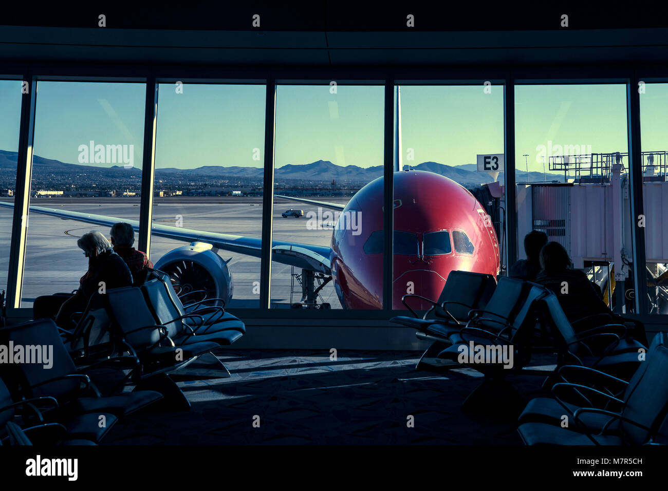 All'interno del Terminal all'Aeroporto di Las Vegas, Nevada, STATI UNITI D'AMERICA Foto Stock