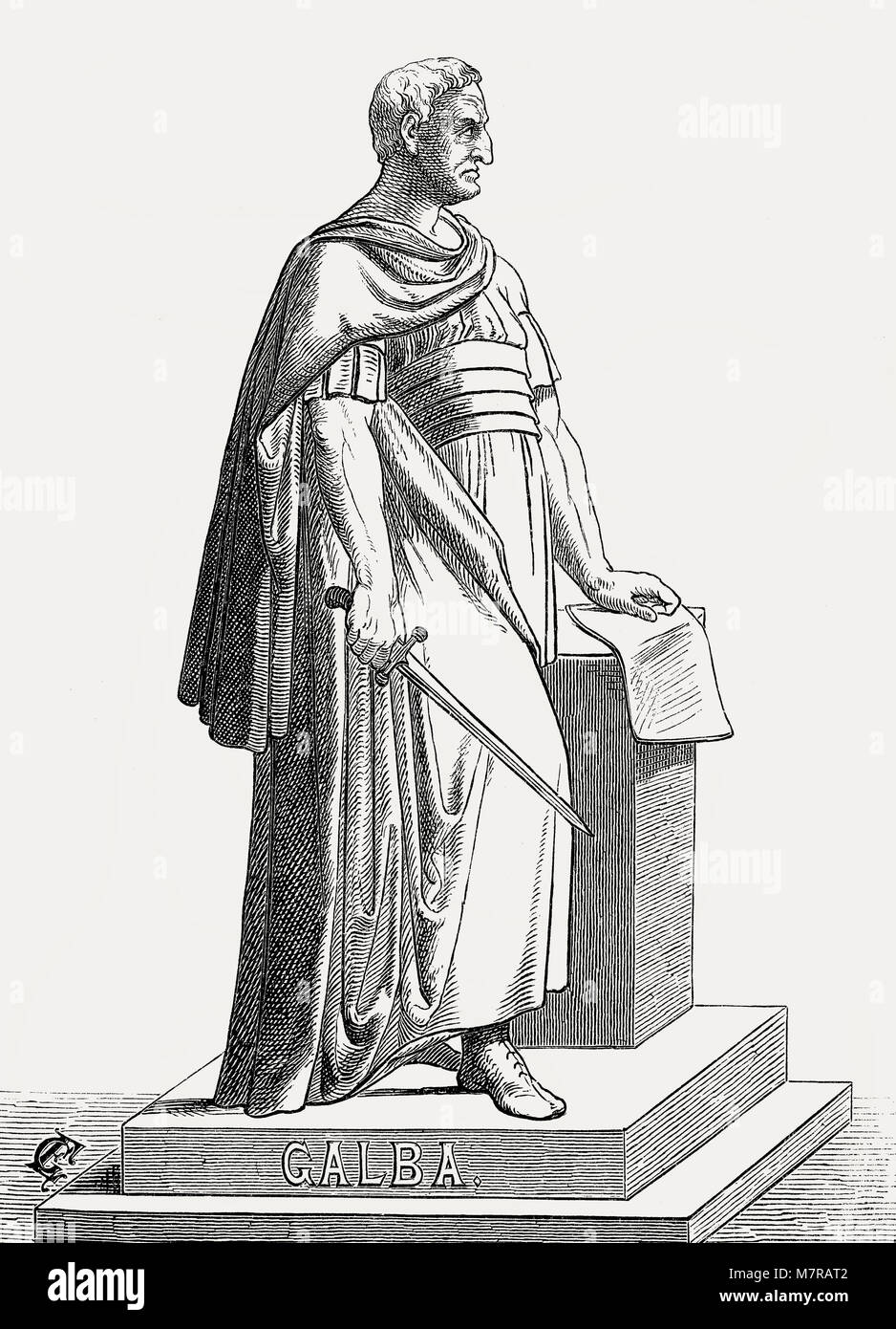 Galba, Servius Sulpicius Galba Caesar Augustus, 3 BC - 69 AD, imperatore romano per sette mesi da 68 a 69 Foto Stock