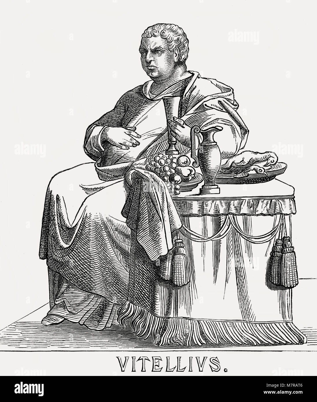 Aullo Vitellius, AD 15 - ANNUNCIO 69, imperatore romano Foto Stock