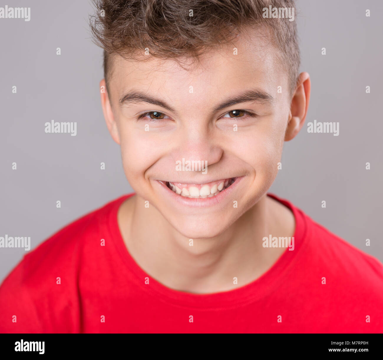 Teen boy ritratto Foto Stock