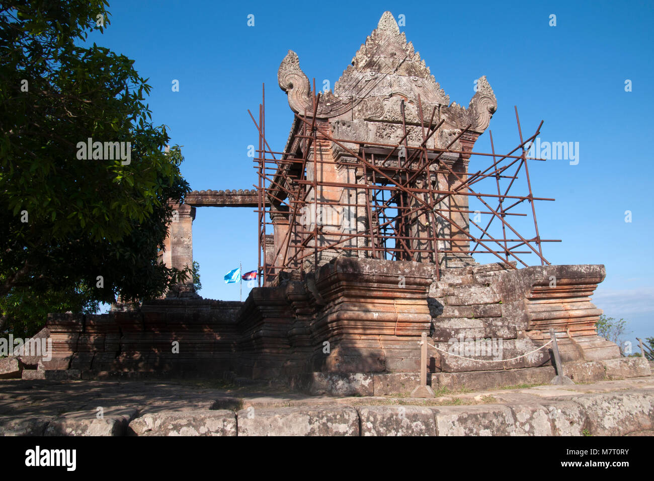 Monti Dangrek Cambogia, Gopura V, in Cambogia la porta d ingresso al XI secolo Preah Vihear Tempio Foto Stock