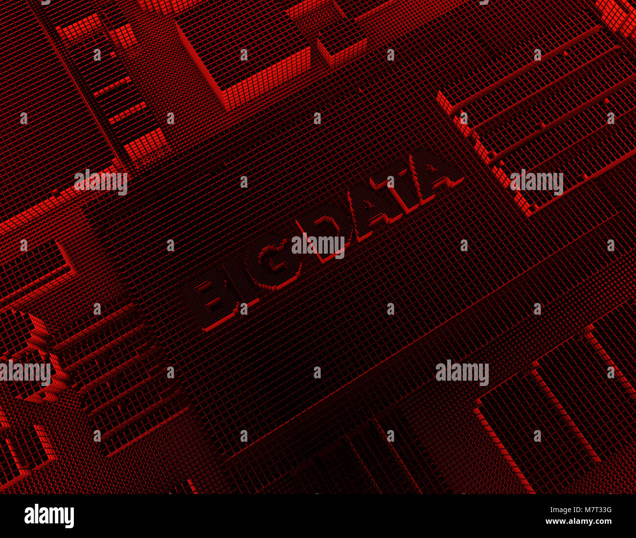 La trasmissione dei dati in rete, grande per lo storage dei dati, la tecnologia del futuro Foto Stock
