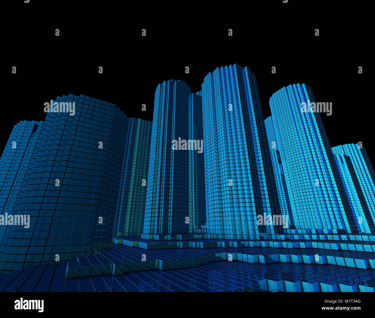 La trasmissione dei dati in rete, grande per lo storage dei dati, la tecnologia del futuro Foto Stock