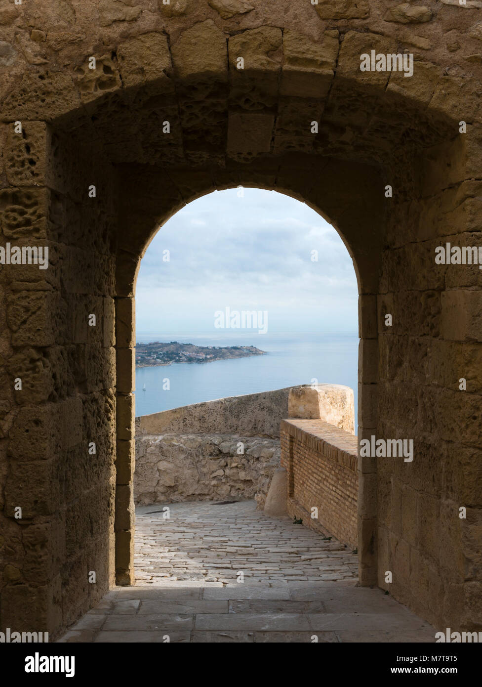 Castello di Santa Barbara (Castillo de Santa Barbara), Alicante, Valencial Comunità, Spagna. Foto Stock