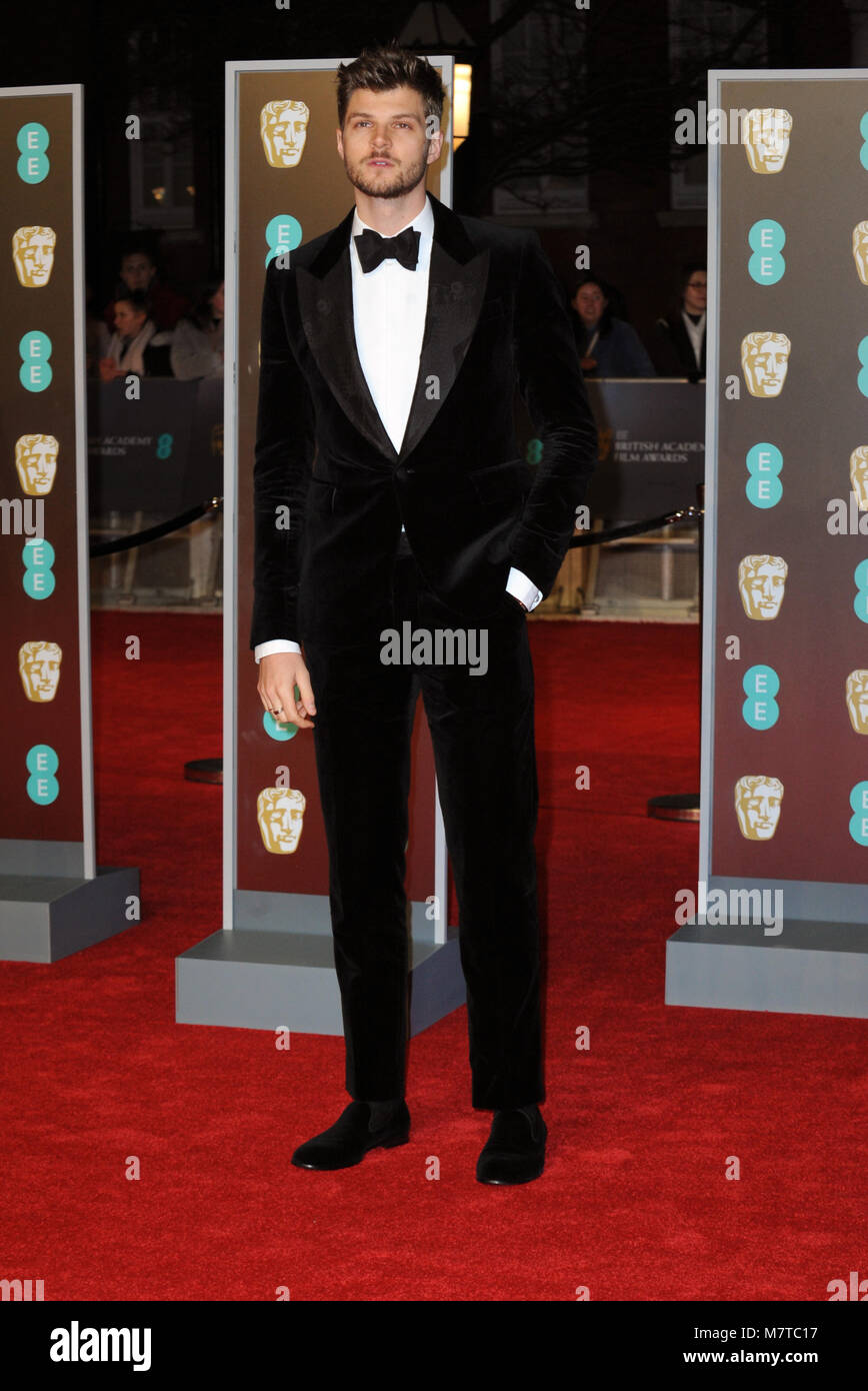 Jim Chapman presso la settantunesima British Academy Film Awards alla Royal Albert Hall di Londra Febbraio 2018 Foto Stock