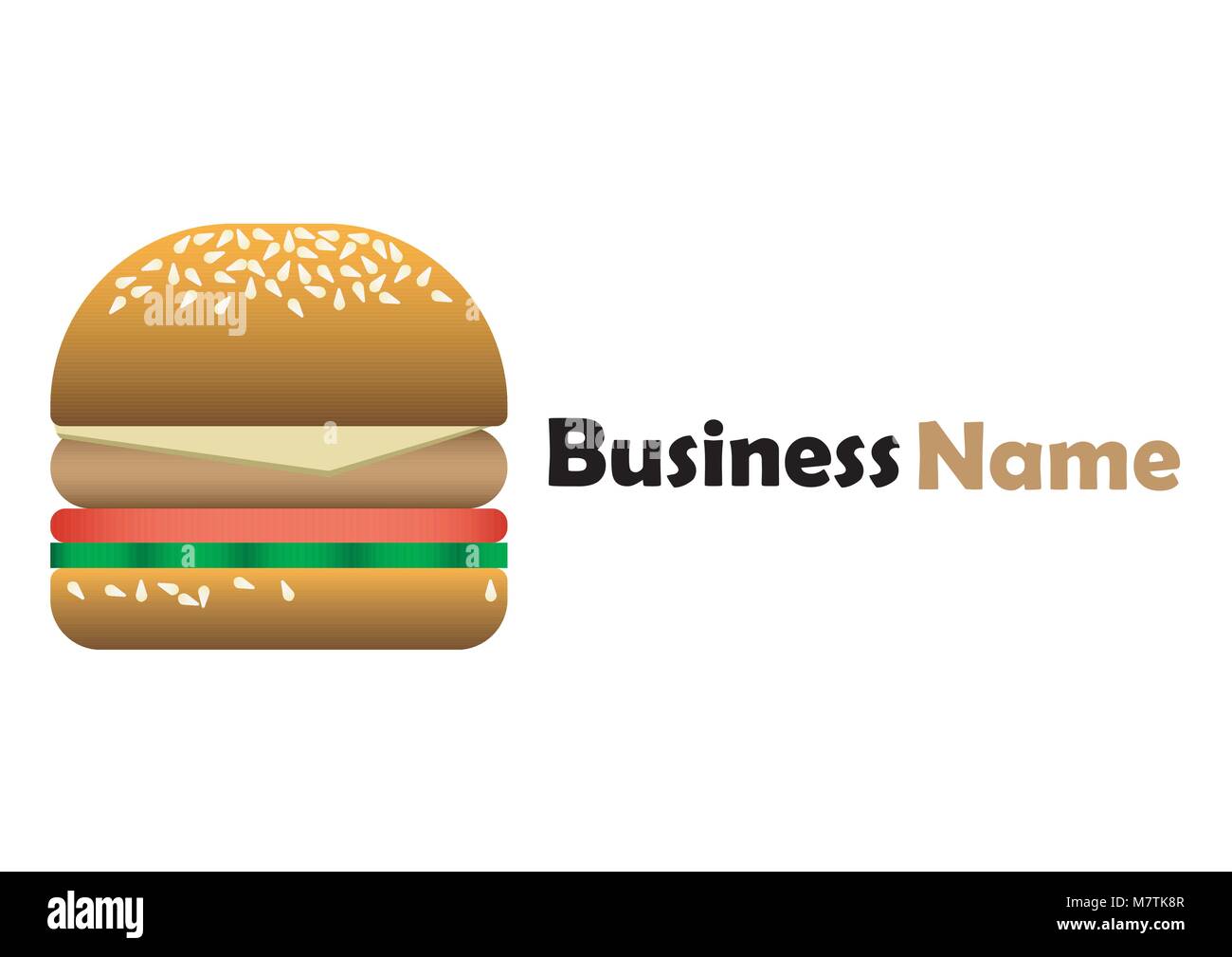 Una illustrazione vettore del logo design concept vendere il cibo Illustrazione Vettoriale