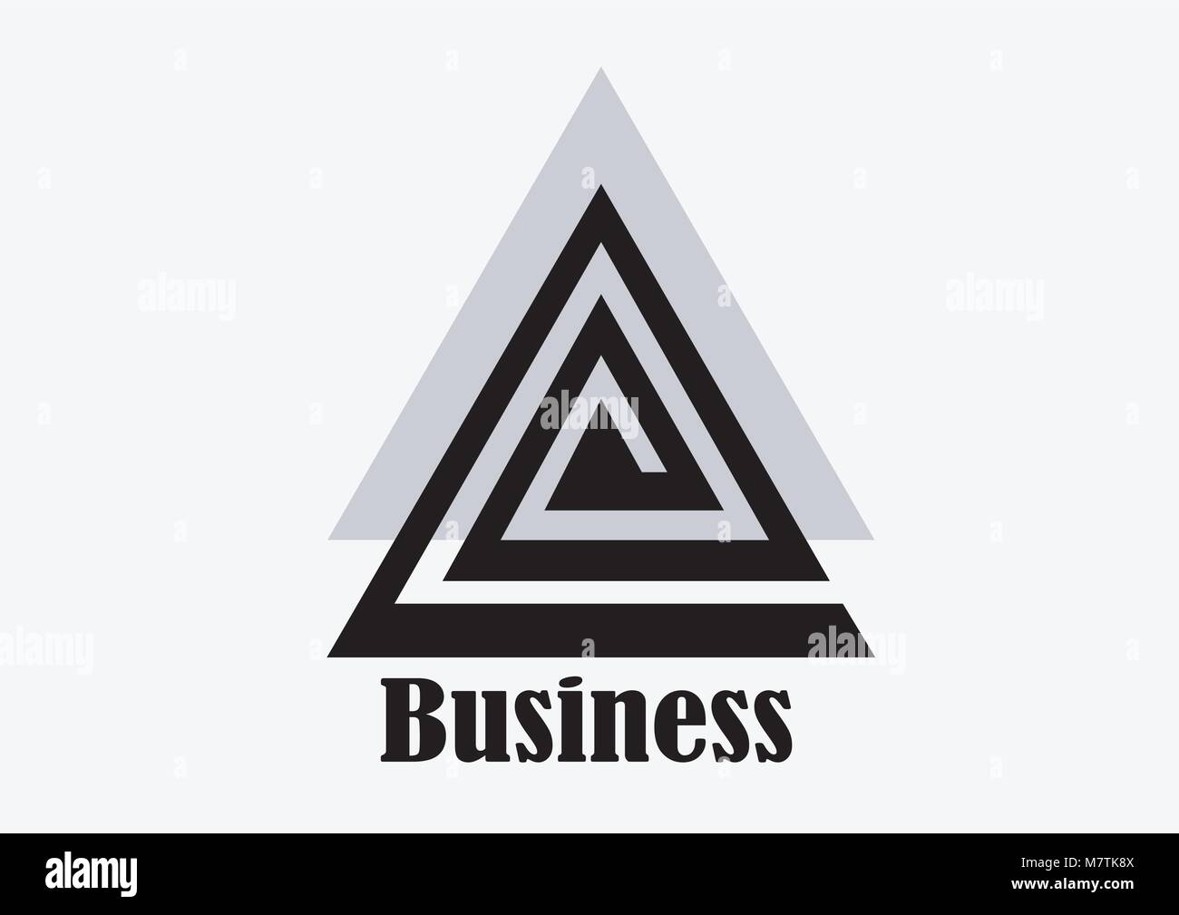 Una illustrazione vettore del logo design concept struttura di triangolo home immobili Illustrazione Vettoriale
