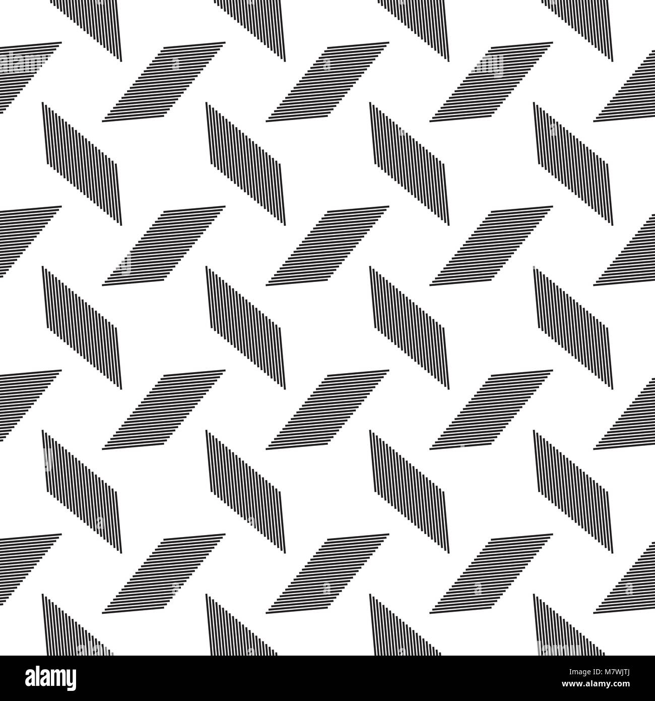 Ripetizione universale forma astratta in bianco e nero Illustrazione Vettoriale