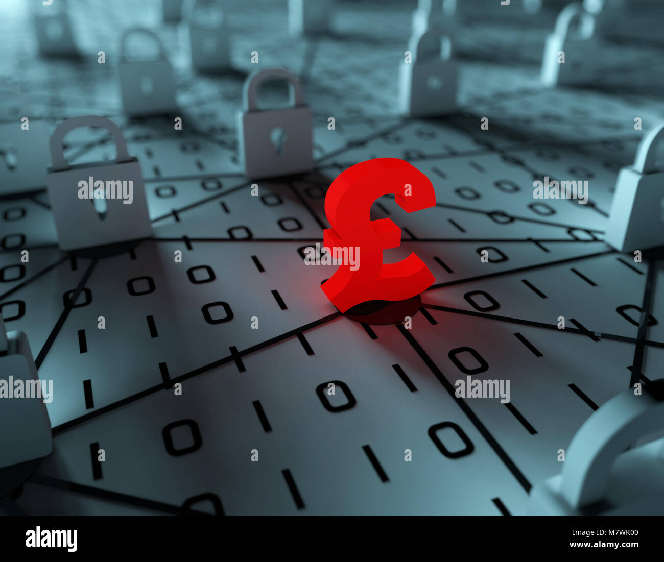 Finanziari della tecnologia di rete, Internet ricchezza, simboli di valuta e i collegamenti Foto Stock