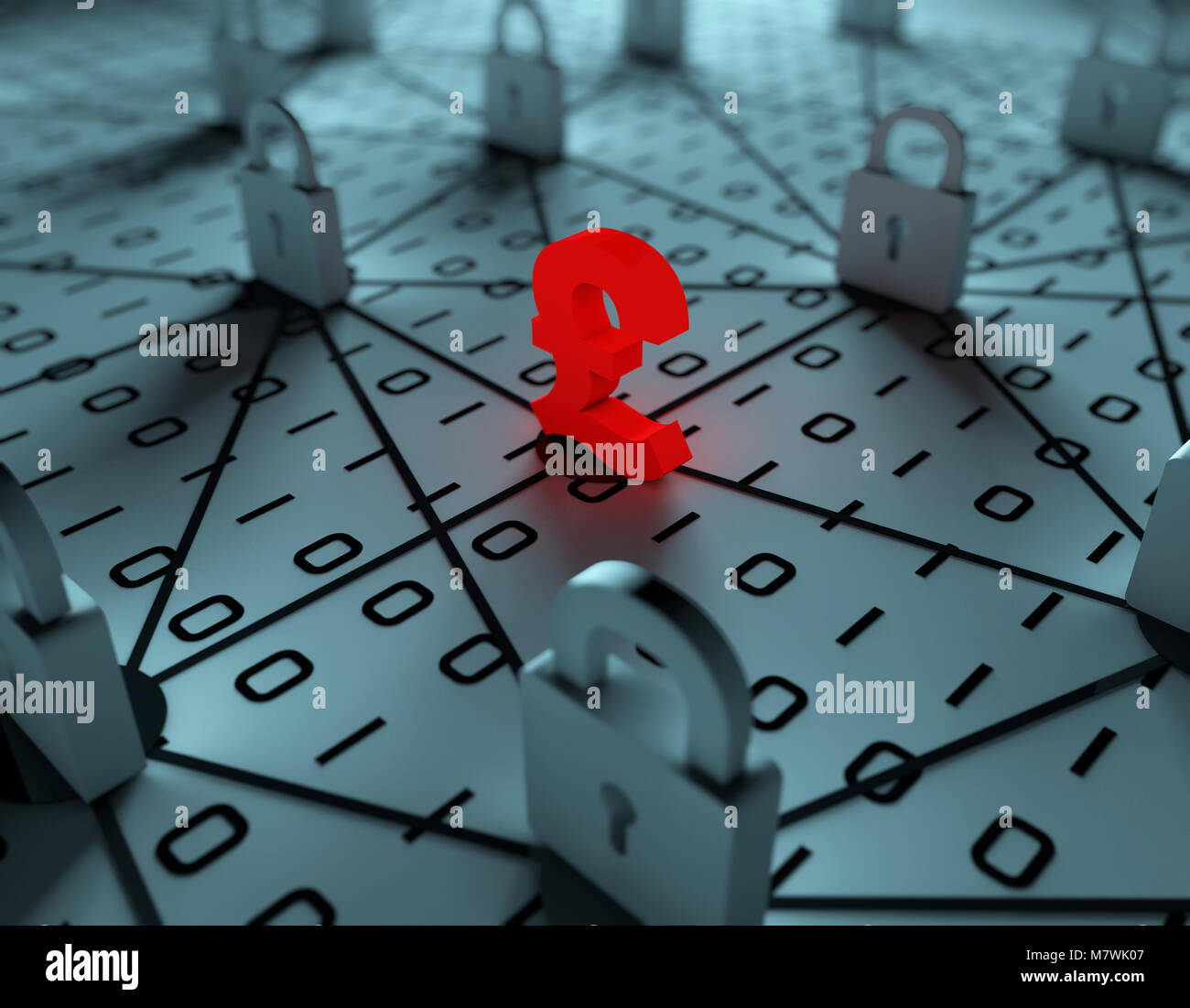 Finanziari della tecnologia di rete, Internet ricchezza, simboli di valuta e i collegamenti Foto Stock