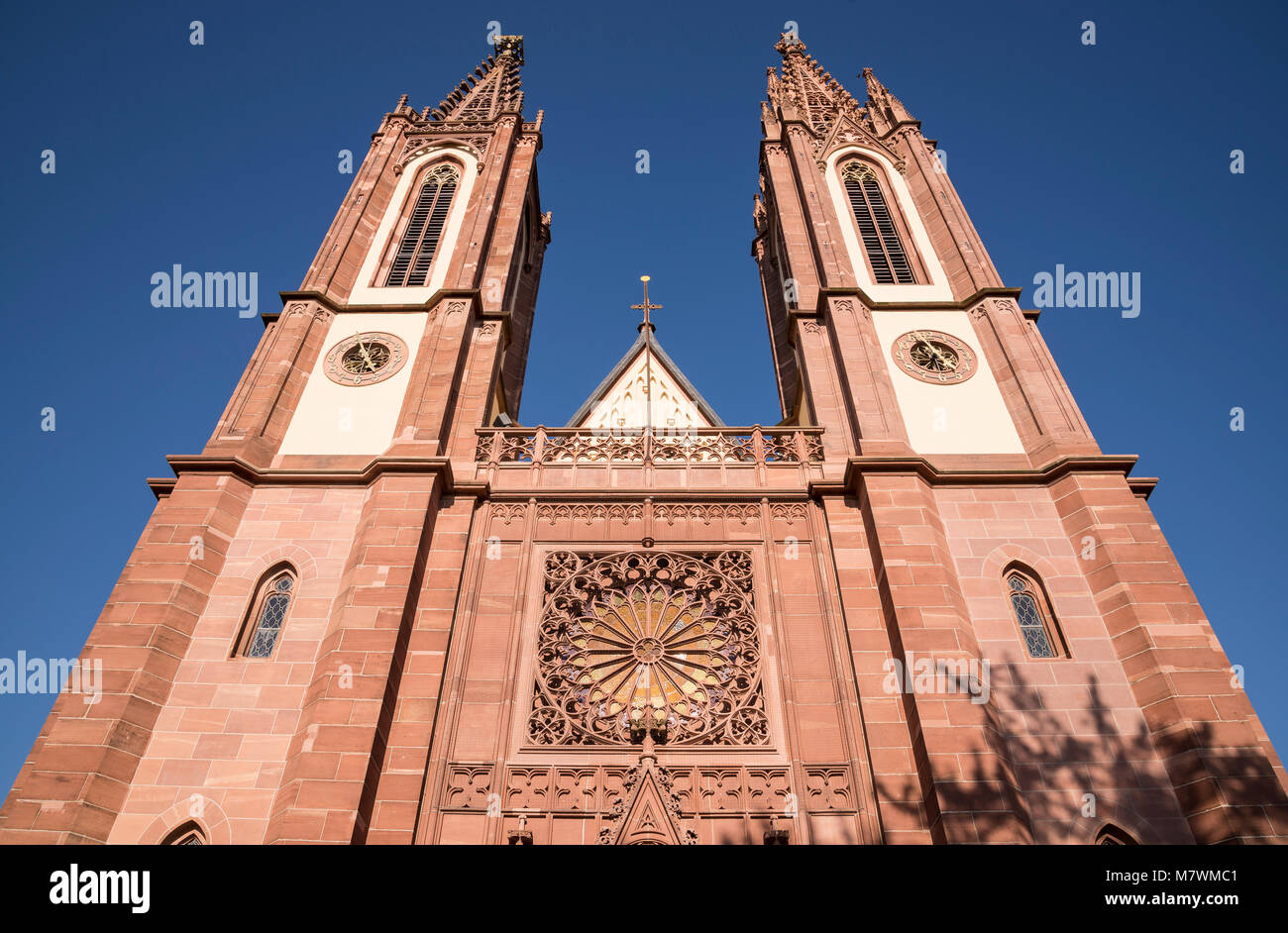Rheingauer Dom 'Heilig Kreuz', Geisenheim, Rheingau, Assia, Deutschland Foto Stock