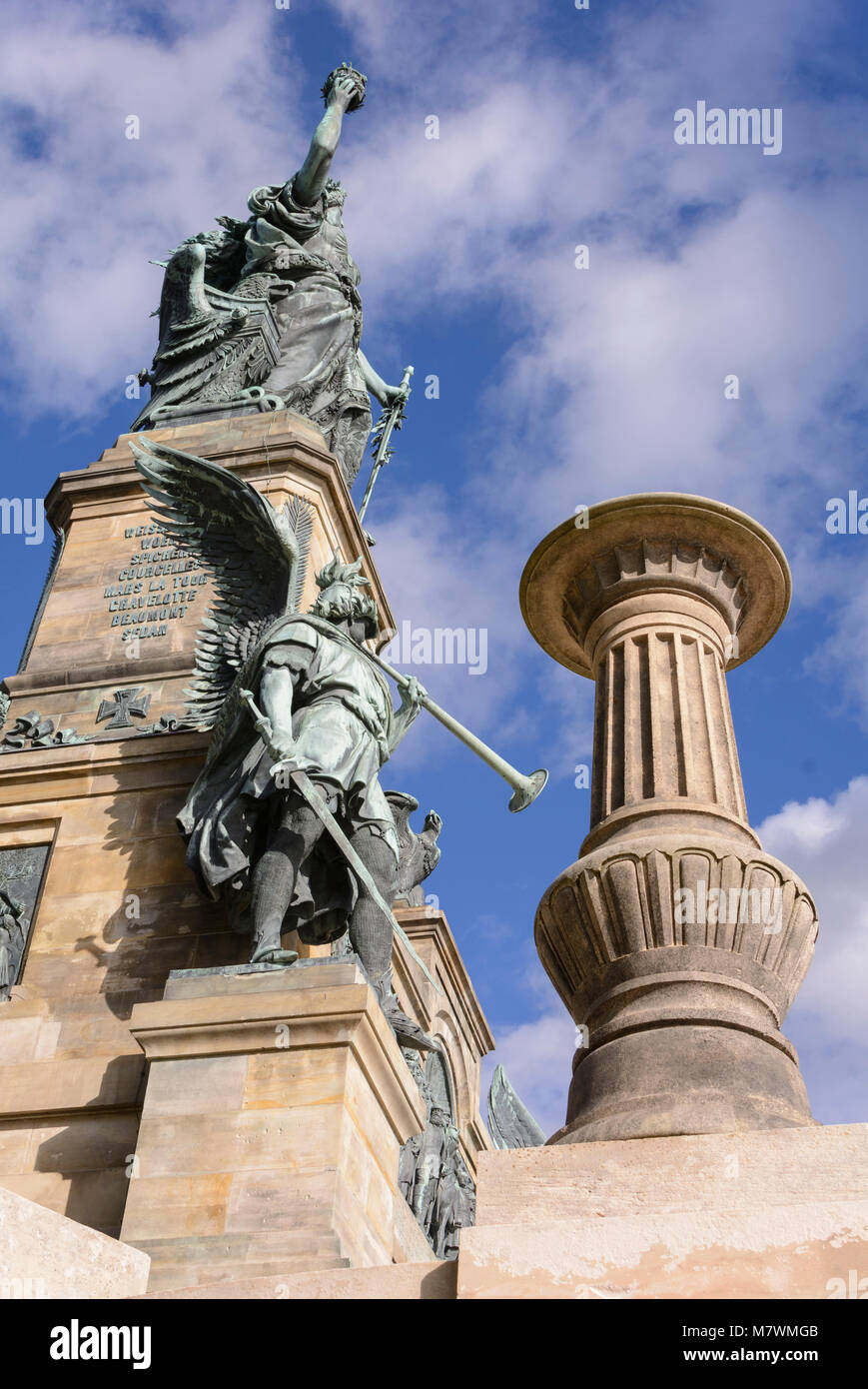 Niederwalddenkmal, Rüdesheim, Rheingau, Assia, Deutschland Foto Stock