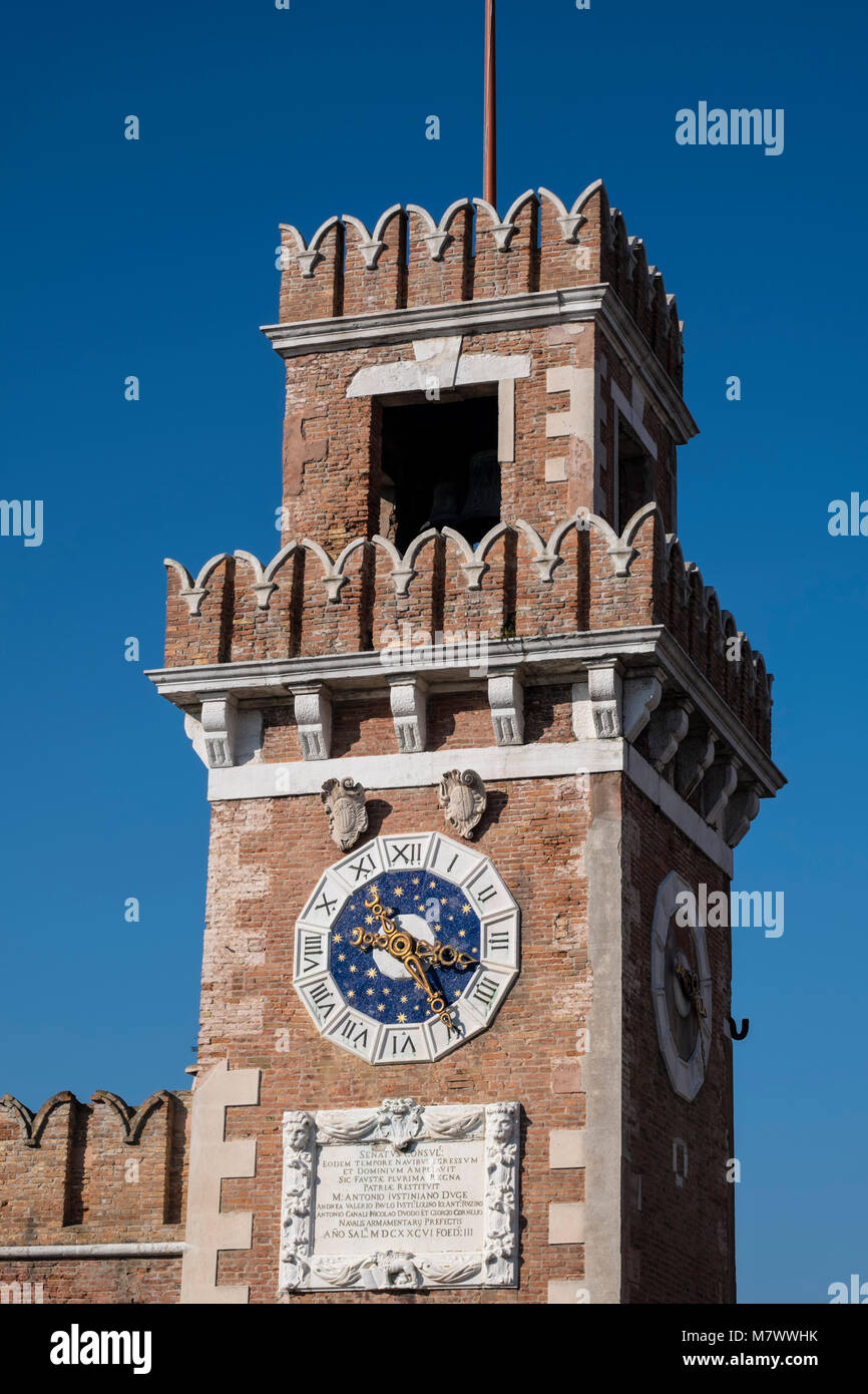 Clocktower, Arsenale di Venezia Foto Stock