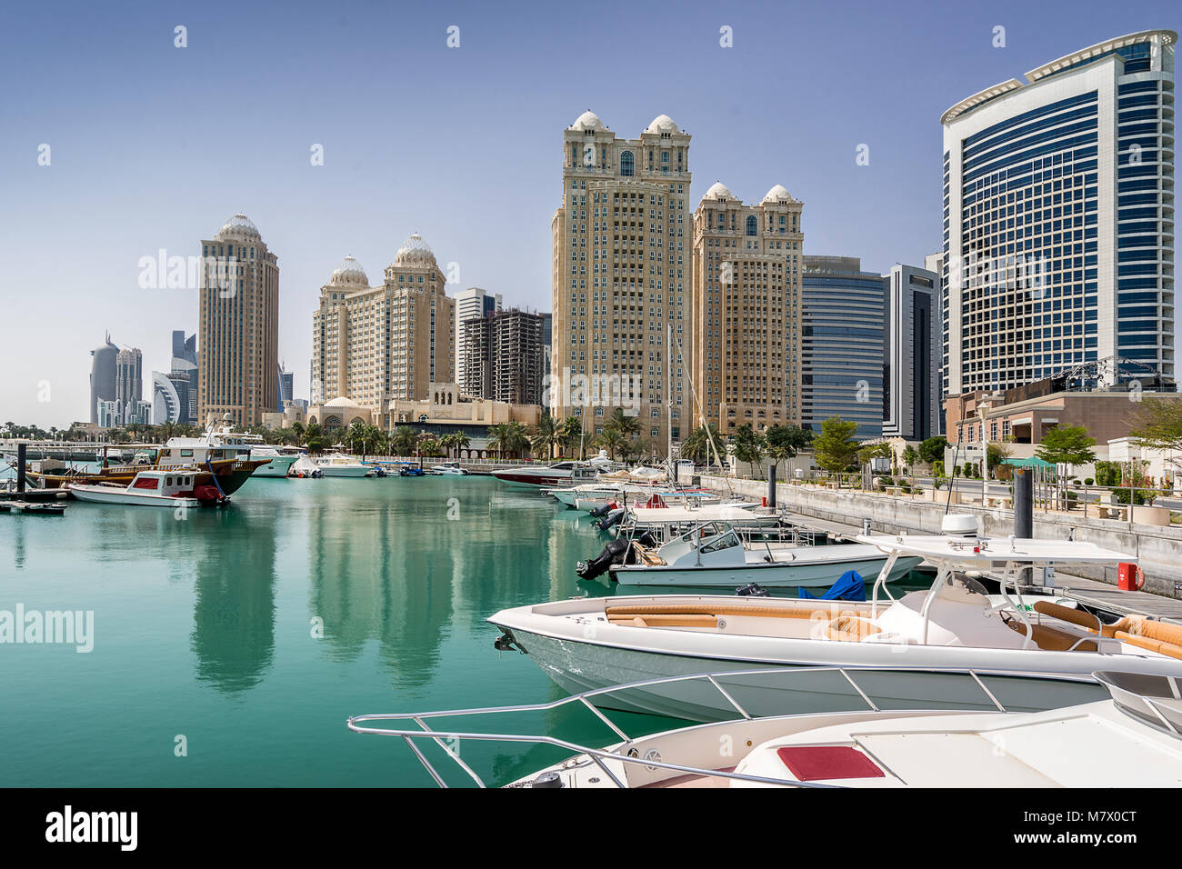 Marina di Doha in Qatar Foto Stock