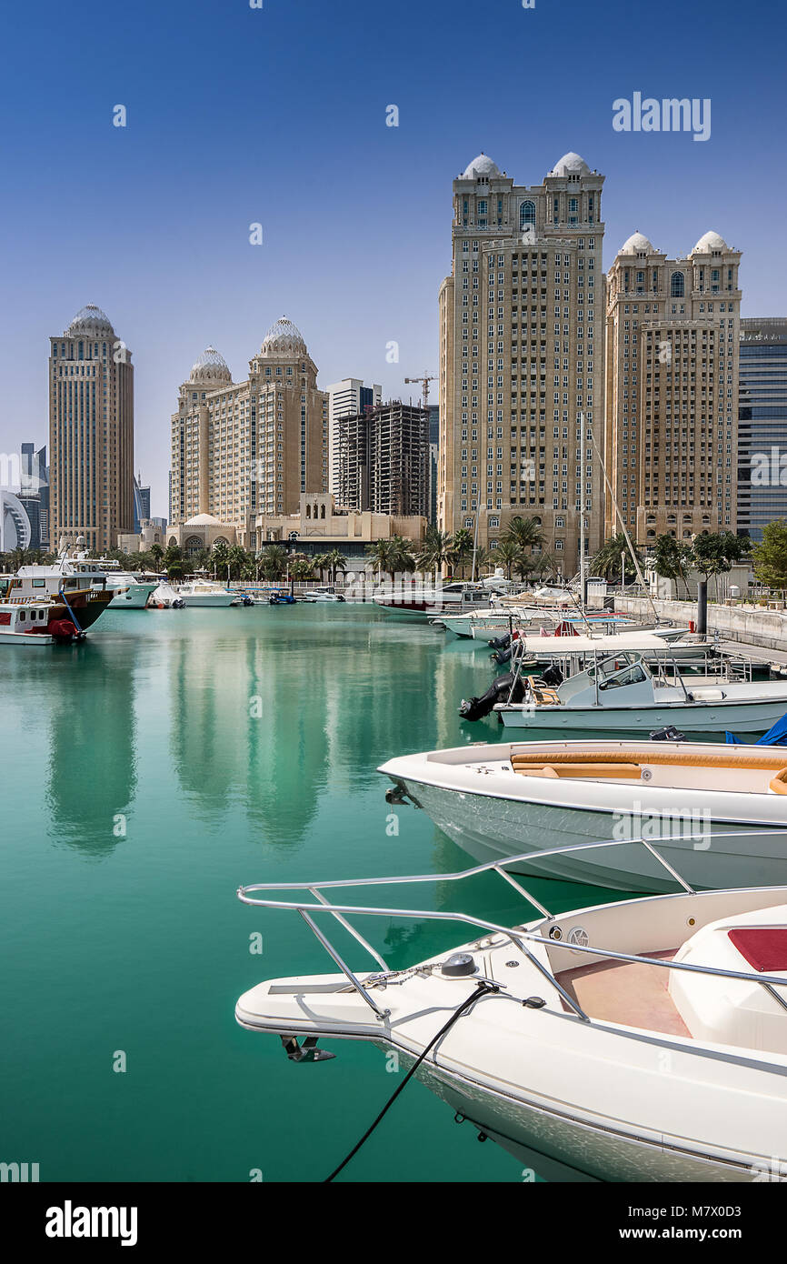 Marina di Doha in Qatar Foto Stock